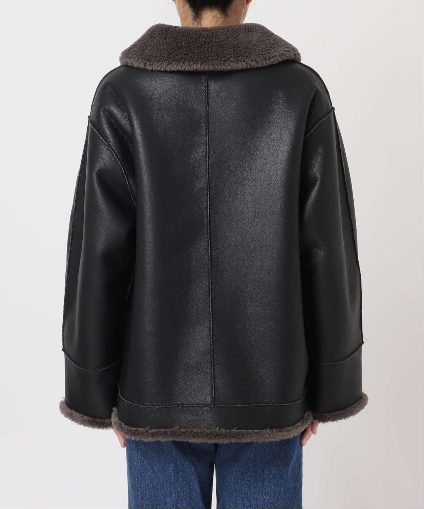 S/Mサイズ展開》リバーシブルムートンライクコート2（ムートンコート