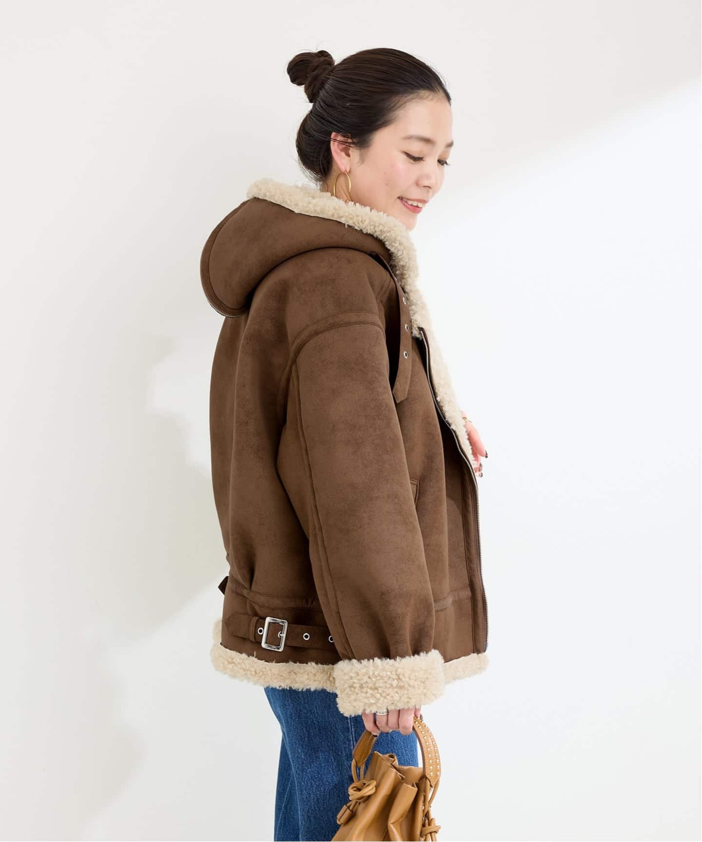 予約》ムートンライクフライトコート（ムートンコート）｜B.C