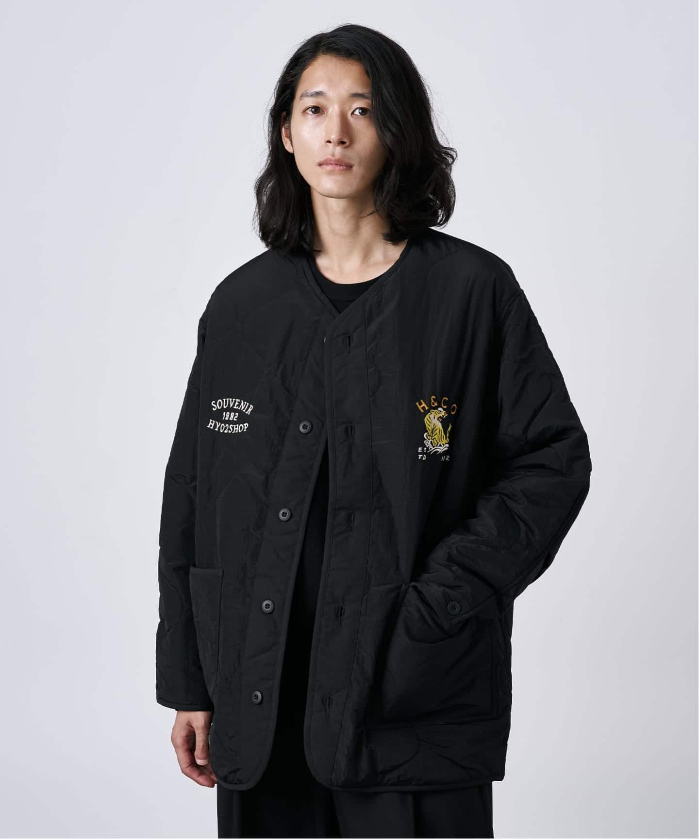 HYO-HYO リップストップナイロン キルティングブルゾン（中綿