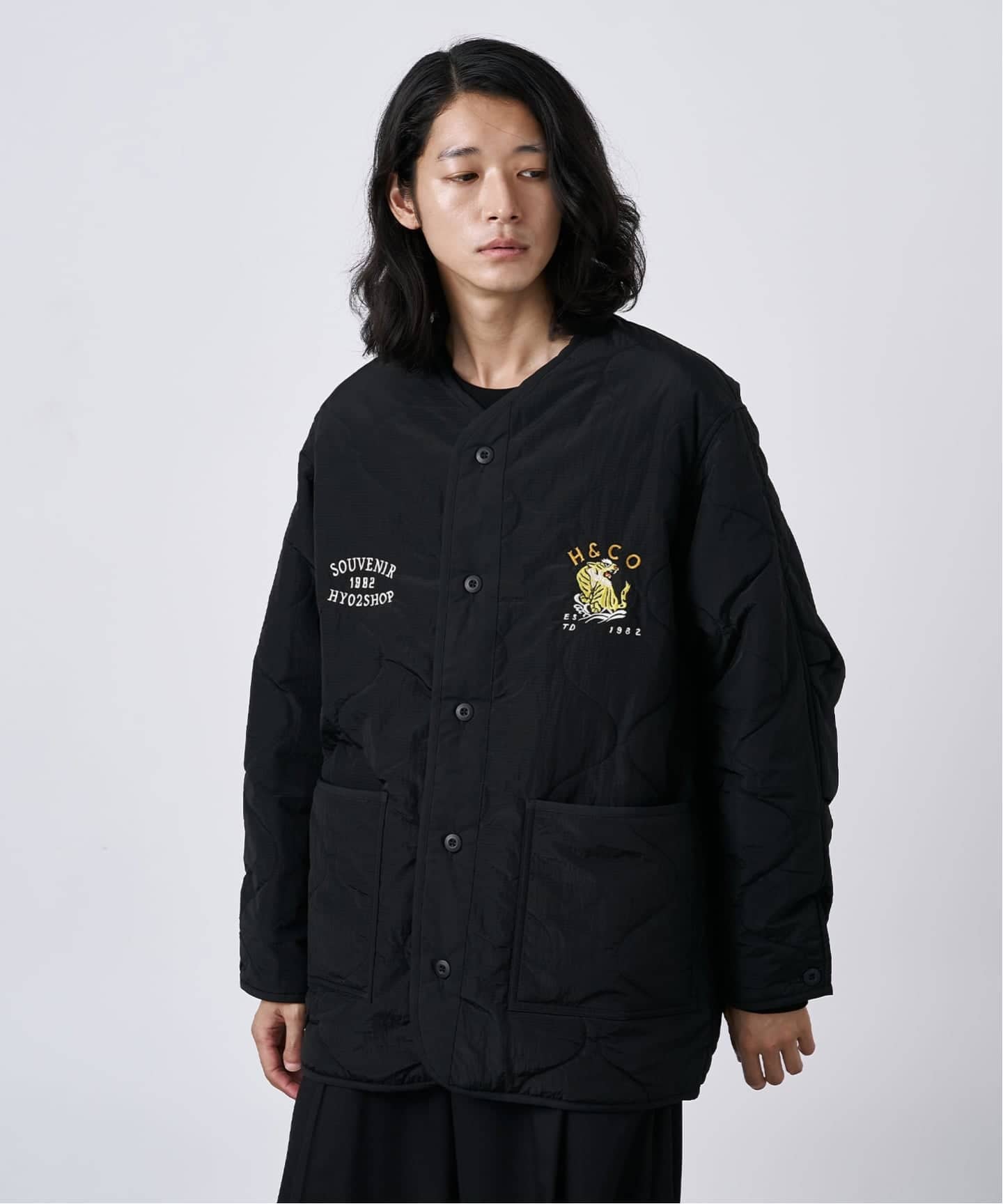 HYO-HYO リップストップナイロン キルティングブルゾン（中綿