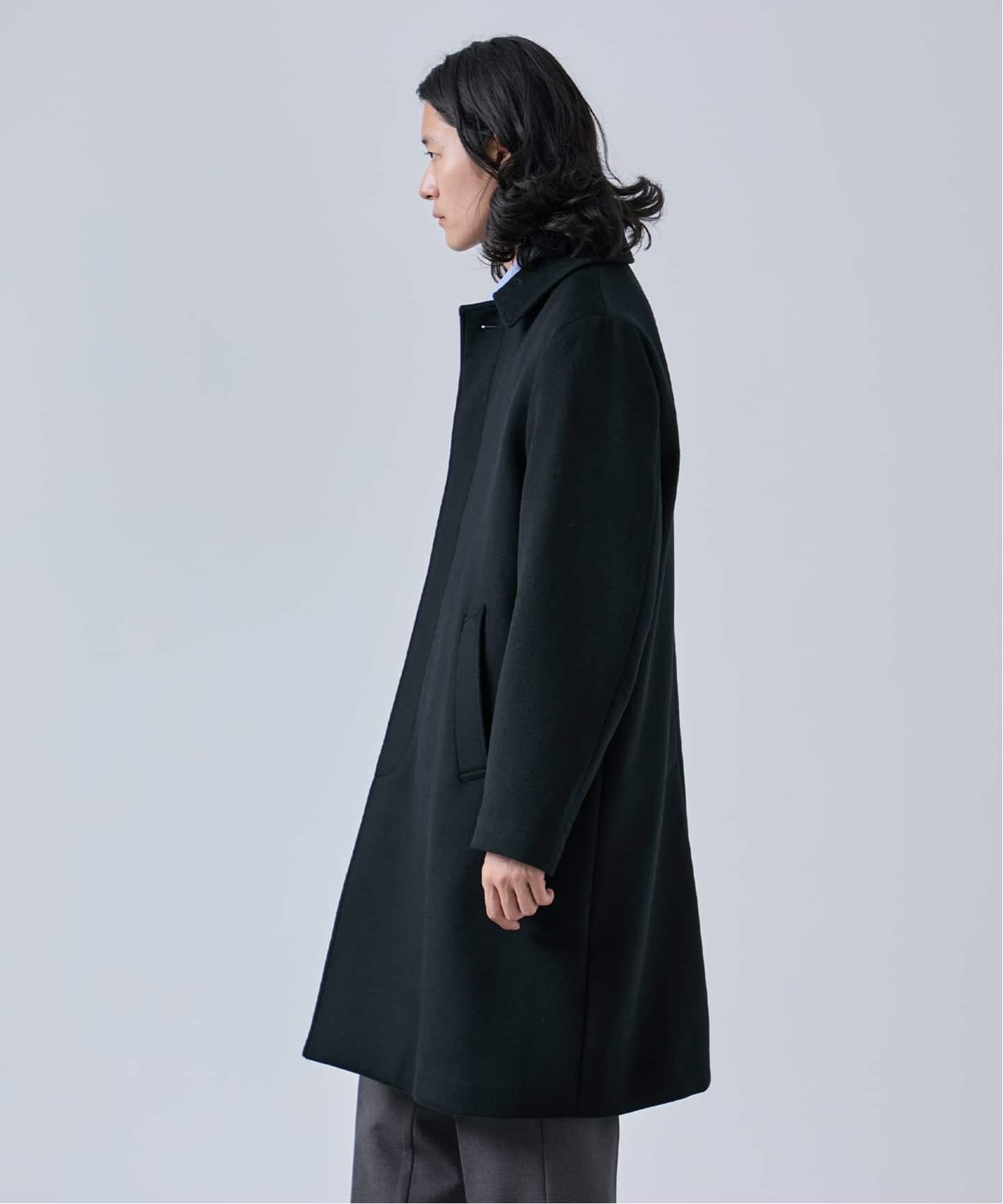 ウールメルトンバルマカーンコート（ステンカラーコート）｜B.C STOCK