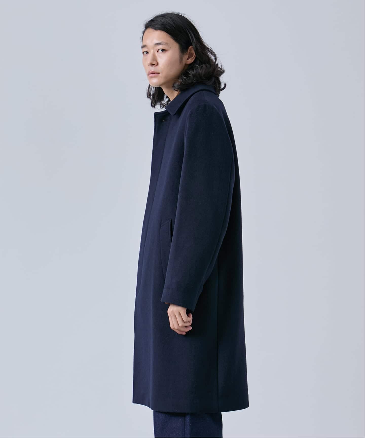 ウールメルトンバルマカーンコート（ステンカラーコート）｜B.C STOCK