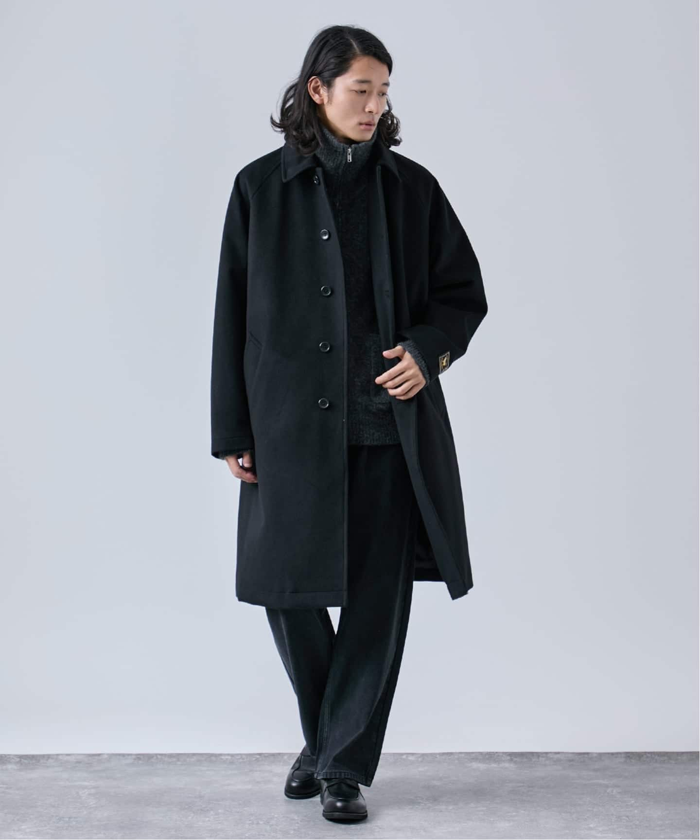 タスマニアウール ウインドシャット ステンカラーコート（ステンカラー