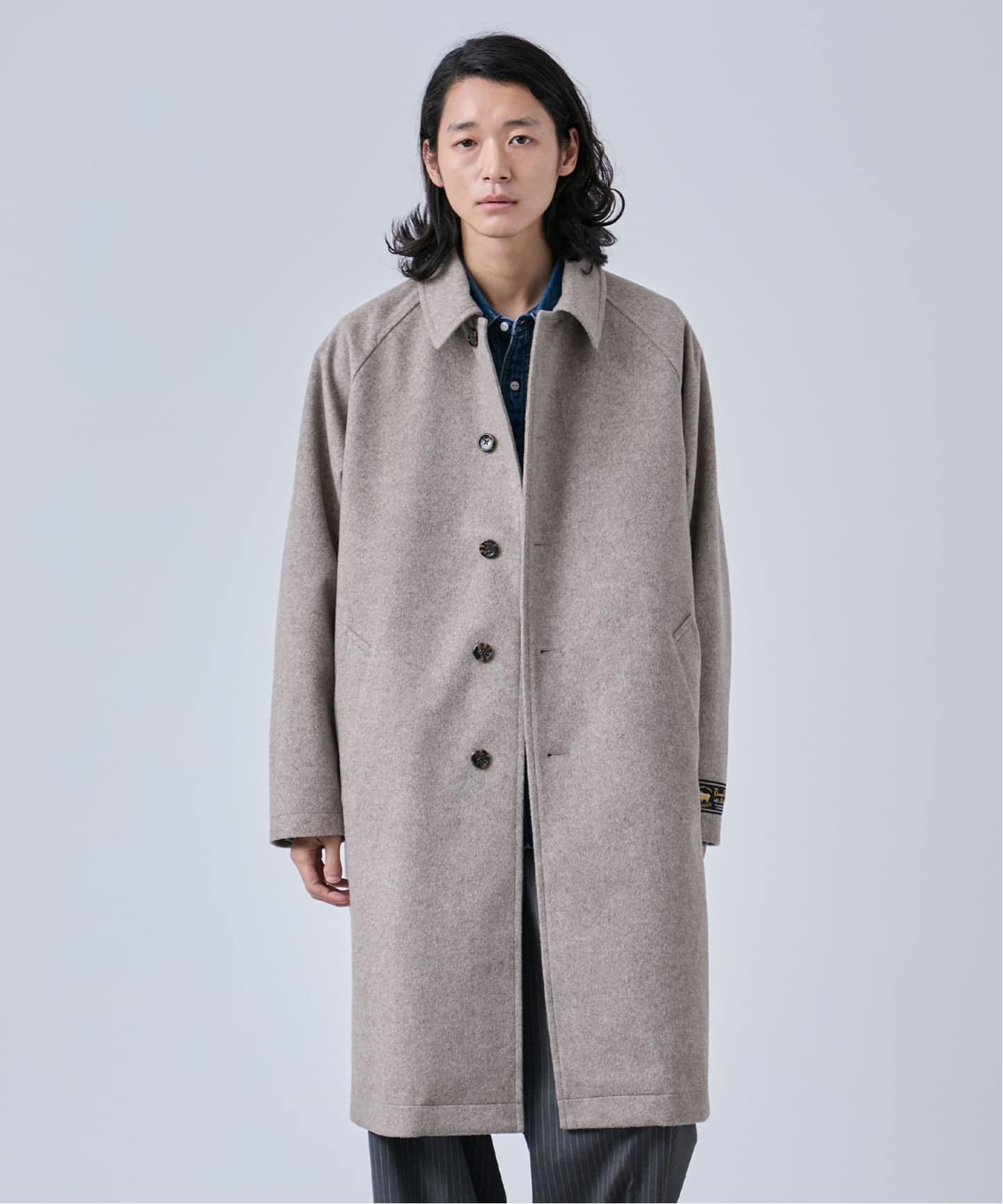 タスマニアウール ウインドシャット ステンカラーコート（ステンカラー