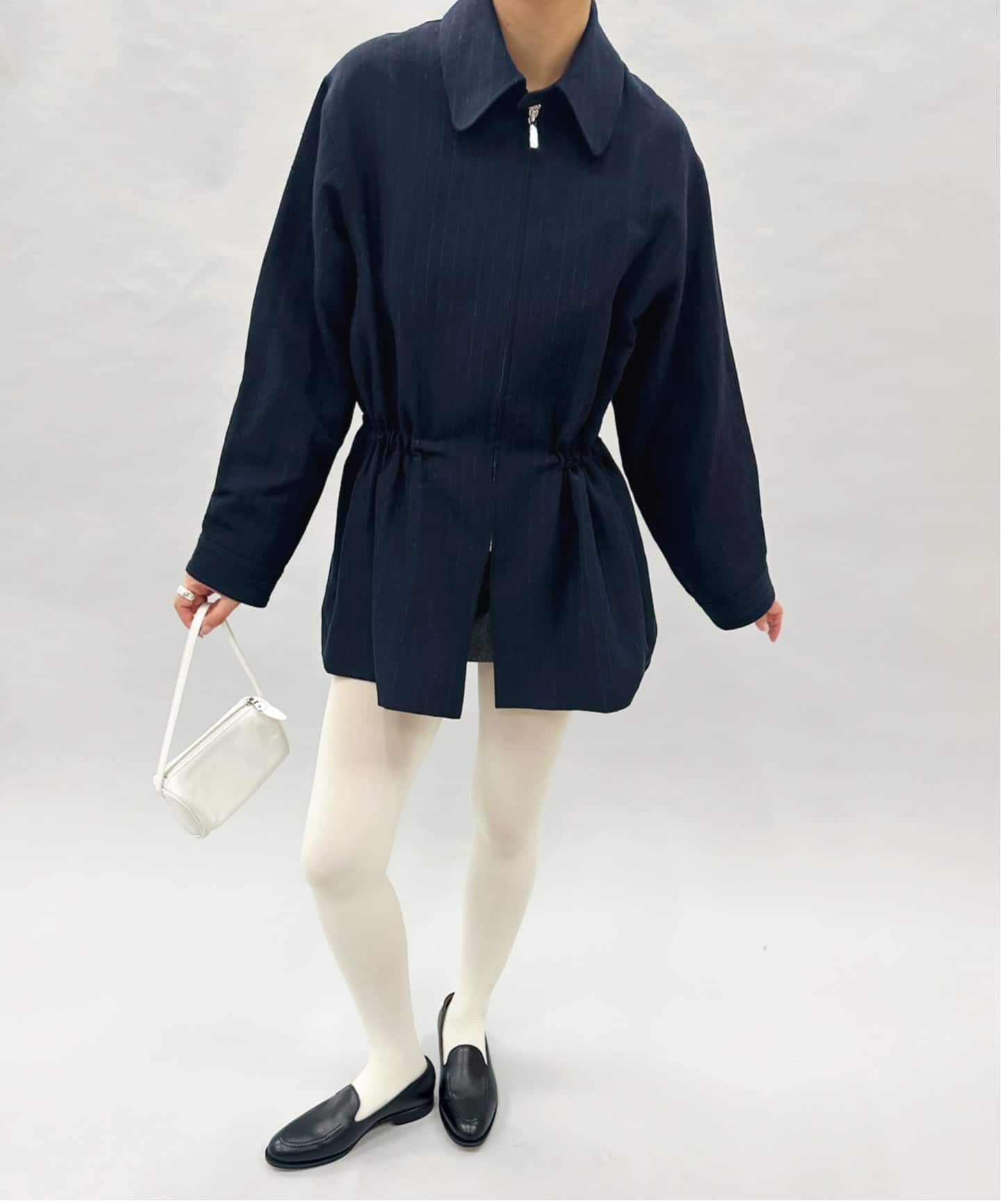 ウールリネンストライプブルゾン（その他ブルゾン／アウター）｜EDIT