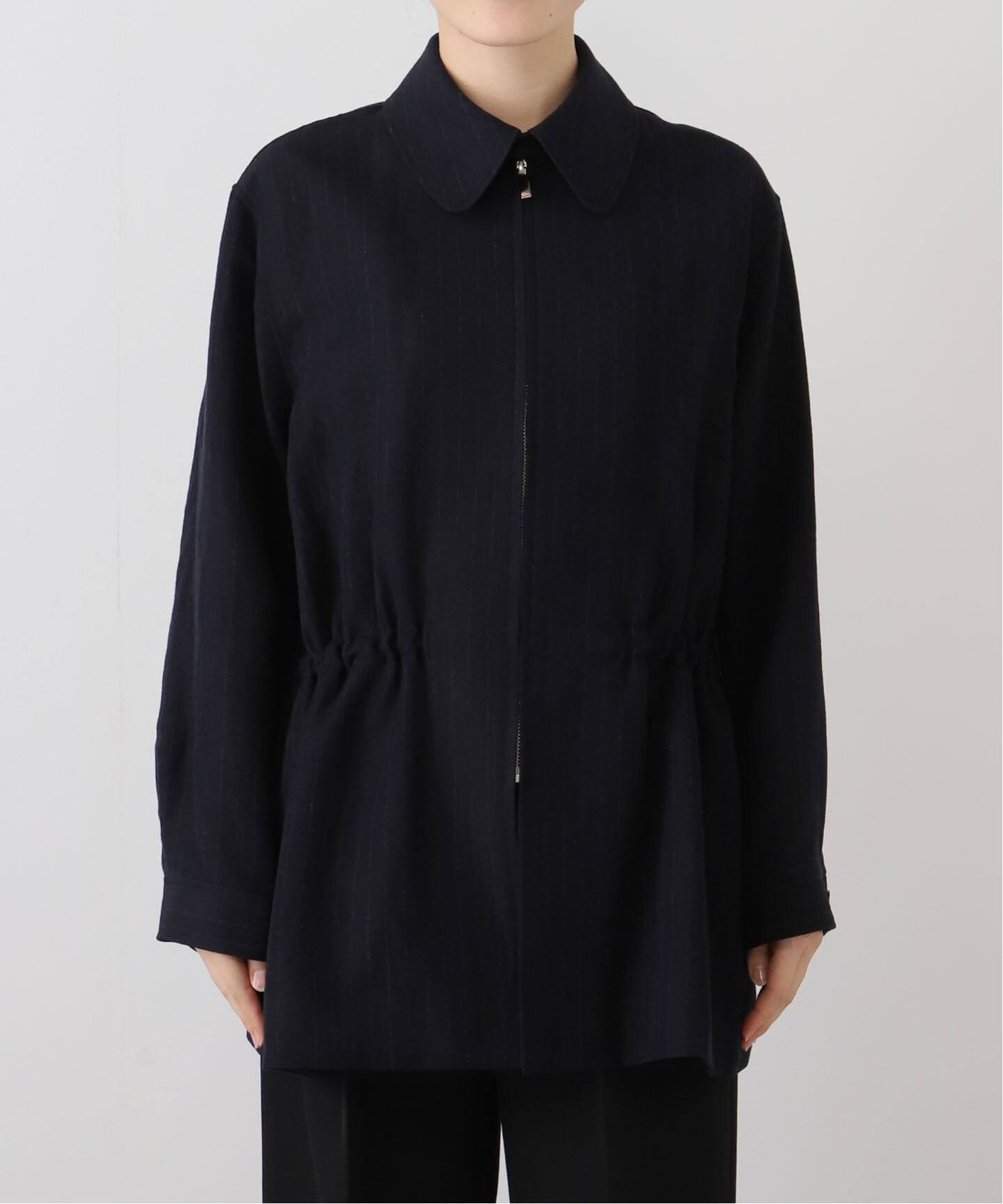 ウールリネンストライプブルゾン（その他ブルゾン／アウター）｜EDIT