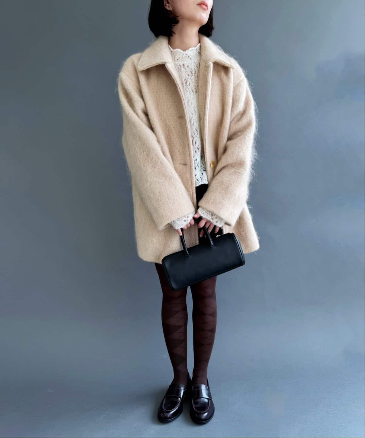 【EDIT. FOR LULU】シャギーコート EDIT. FOR LULUのコーディネートスナップ（rio）｜EDIT. FOR