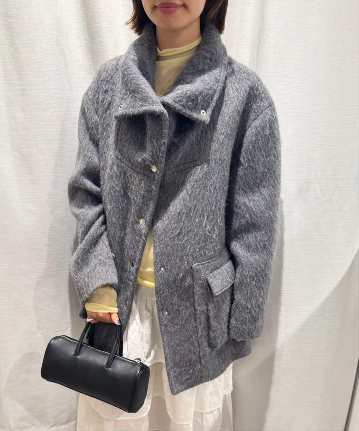 【Hella】WOOL MOHAIR SHORT コート 中古・古着通販】Hella (ヘラ) WOOL MOHAIR SHORT COAT