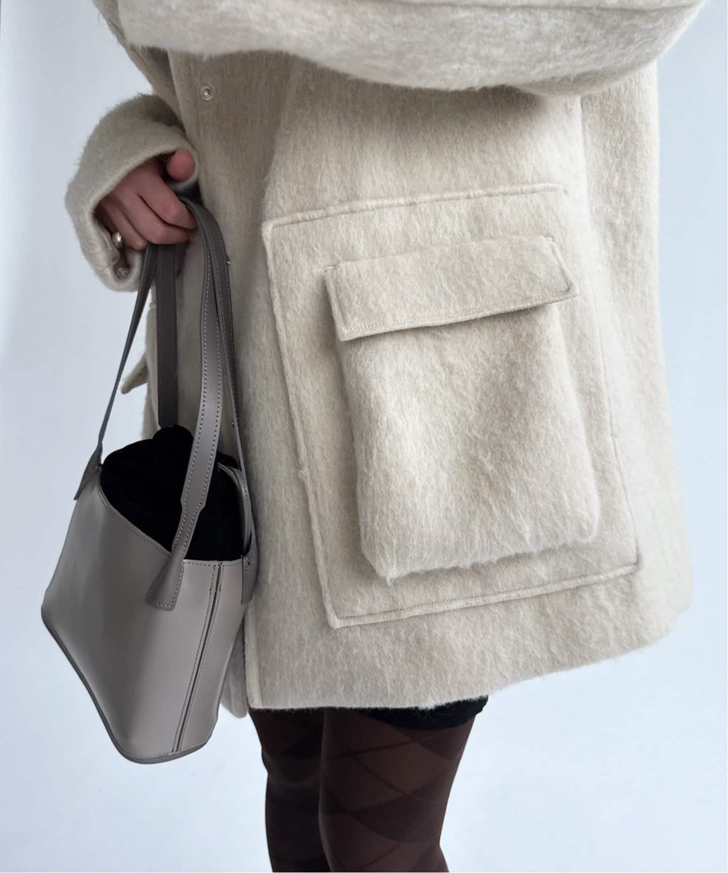 Hella/ヘラ】wool shaggy coat（その他ブルゾン／アウター