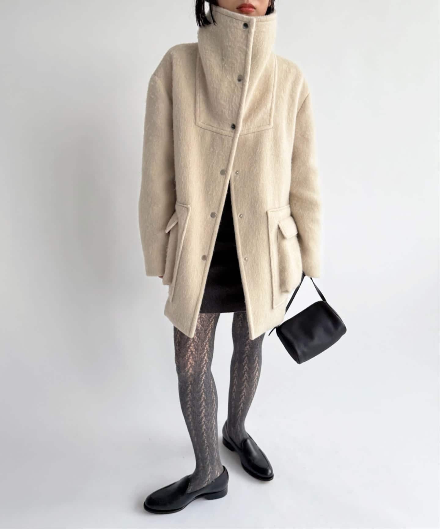 【Hella】WOOL MOHAIR SHORT コート Hella WOOL MOHAIR SHORT コート