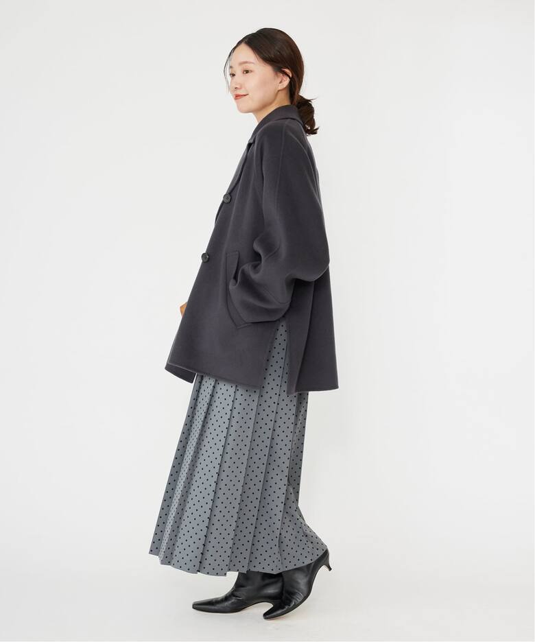 IENA スーパー160ダブルフェイスショートコート 36 WEB限定/追加2予約  