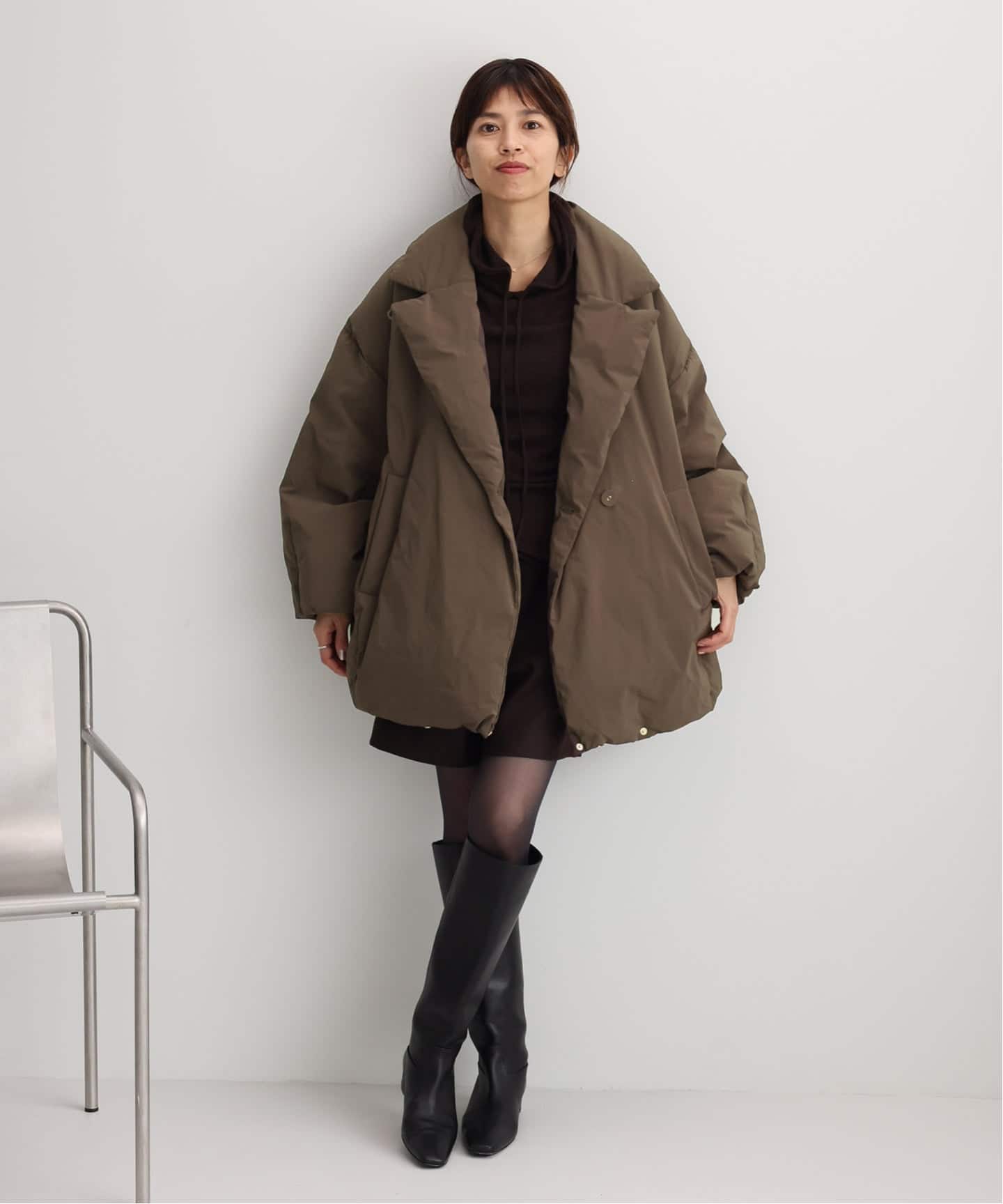 追加2予約》ARTIROSA撥水テイラーコクーンダウン（ダウンジャケット