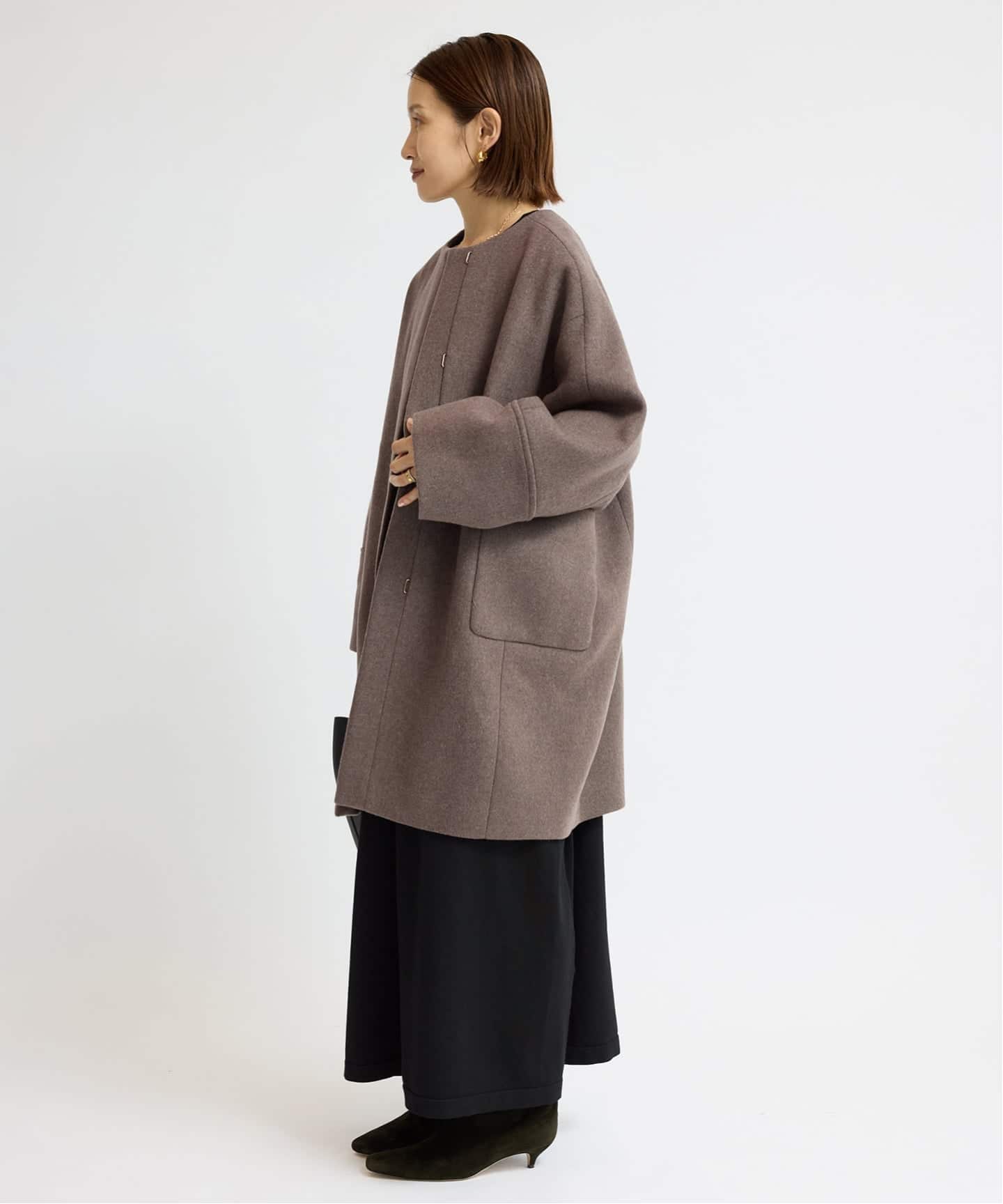 イエナ　コート スーパー160ダブルフェイスステンカラーコート（ステンカラー