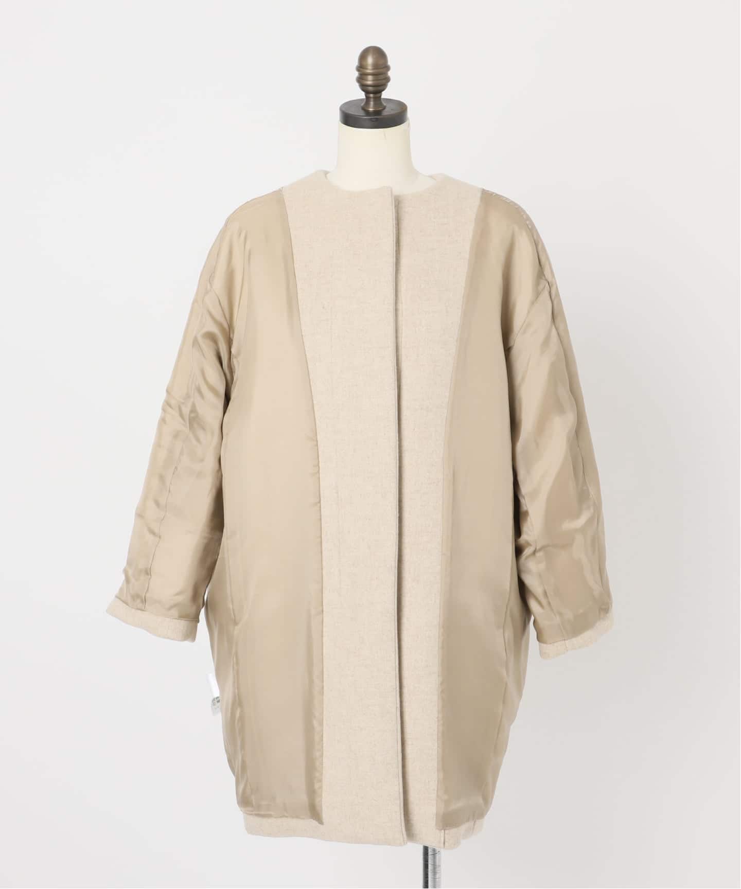 【新品】定価107,800円　ハナエモリ　ノーカラーコート　ブラック　40 予約》Super140 フォルムコート（ノーカラーコート）｜IENA