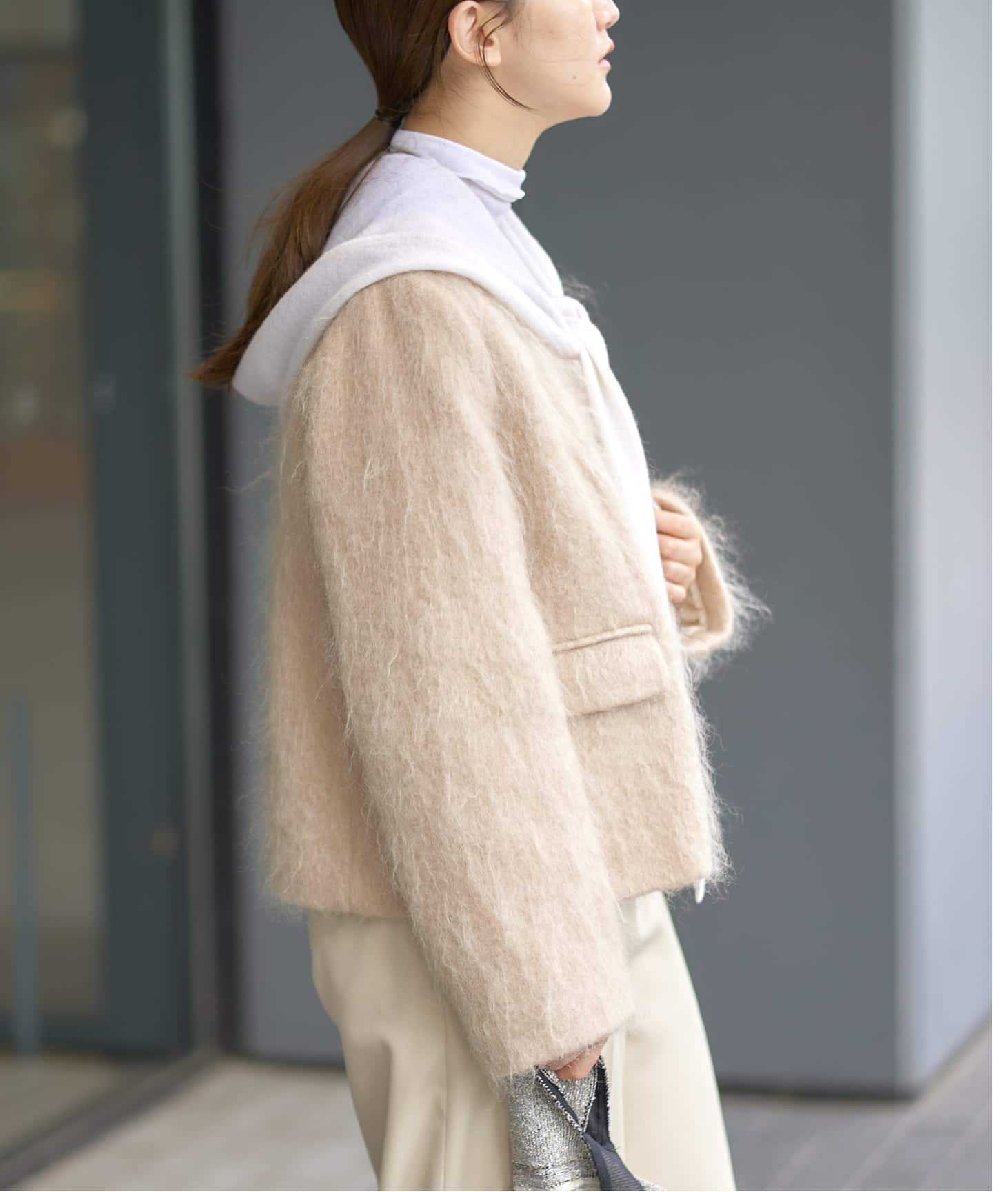 IENA モヘヤミックスシャギーコート IENA モヘヤミックスシャギーコート モヘアシャギーハーフコート