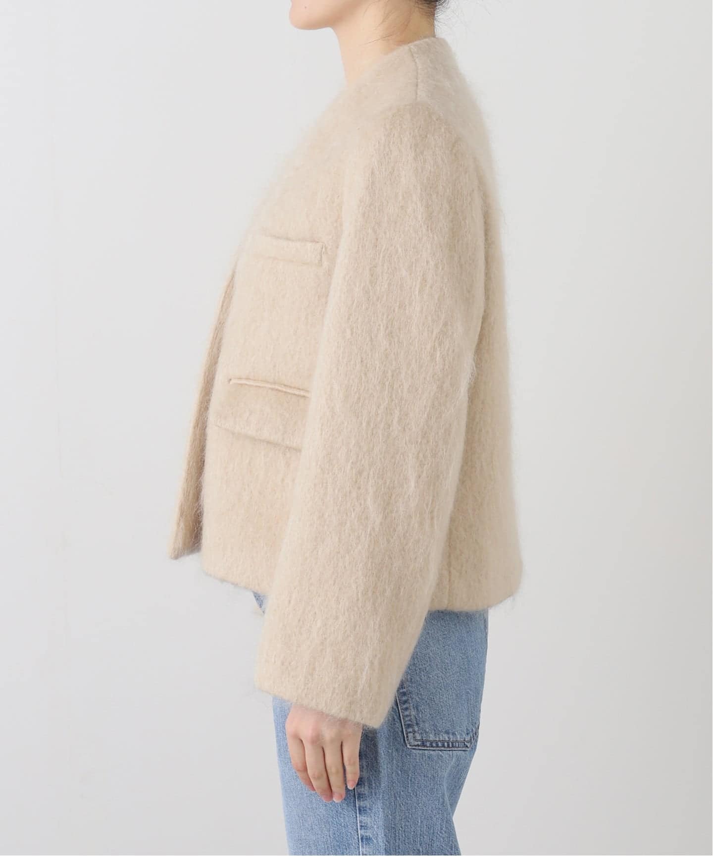 モヘヤMIXシャギー ショートコート（その他ブルゾン／アウター