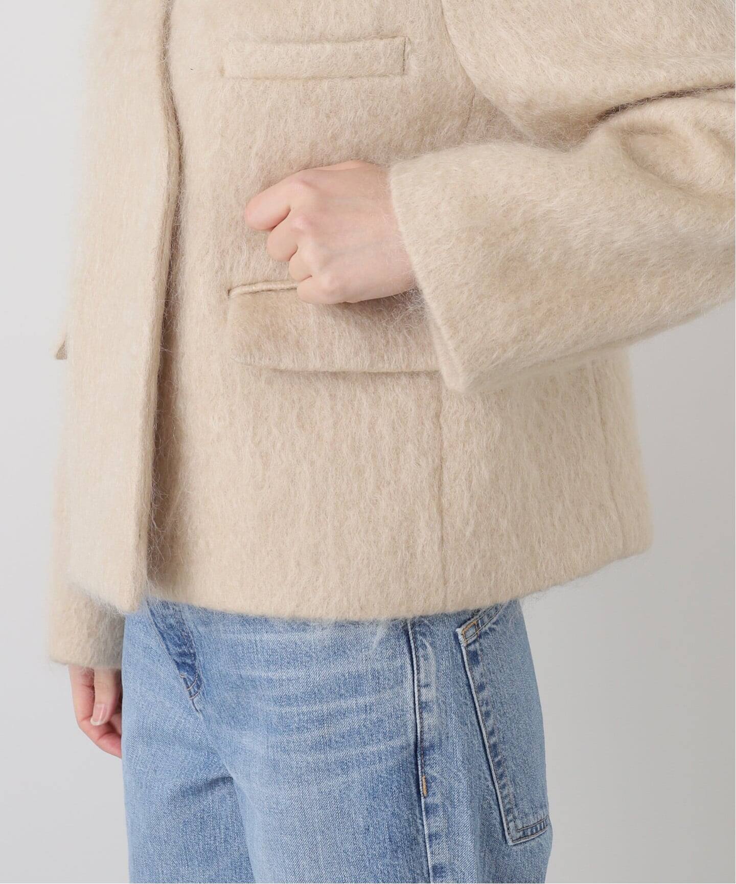 IENA モヘヤミックスシャギーコート モヘヤMIXシャギー ショートコート（その他ブルゾン／アウター