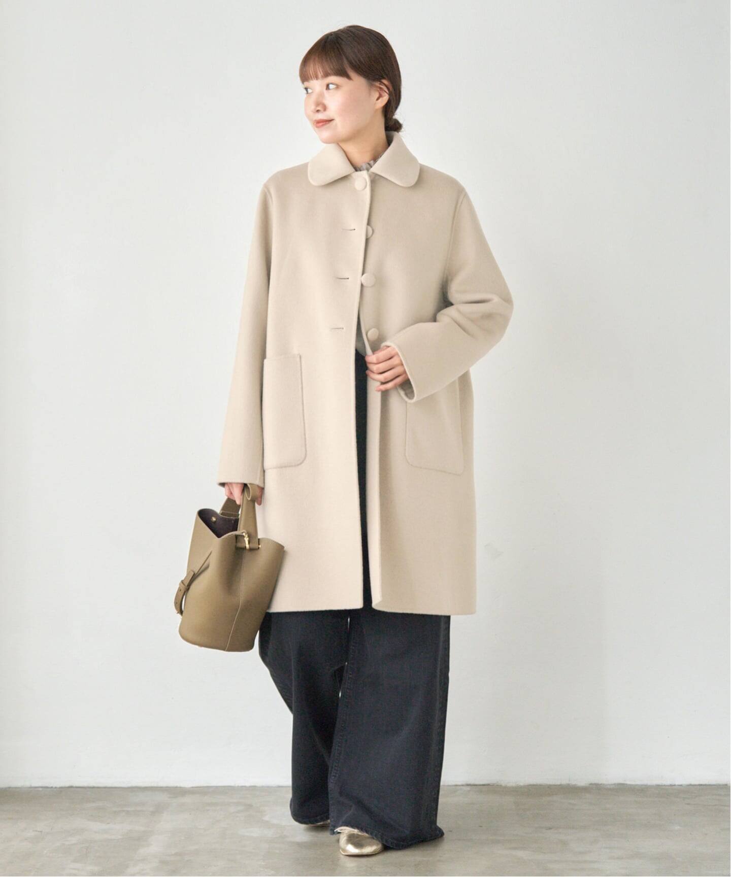 SUPEPOSER ITALY 立体 花柄 圧縮 ウール コート バルーン Helsa Italian Wool Blend Topcoat in Charcoal | FWRD