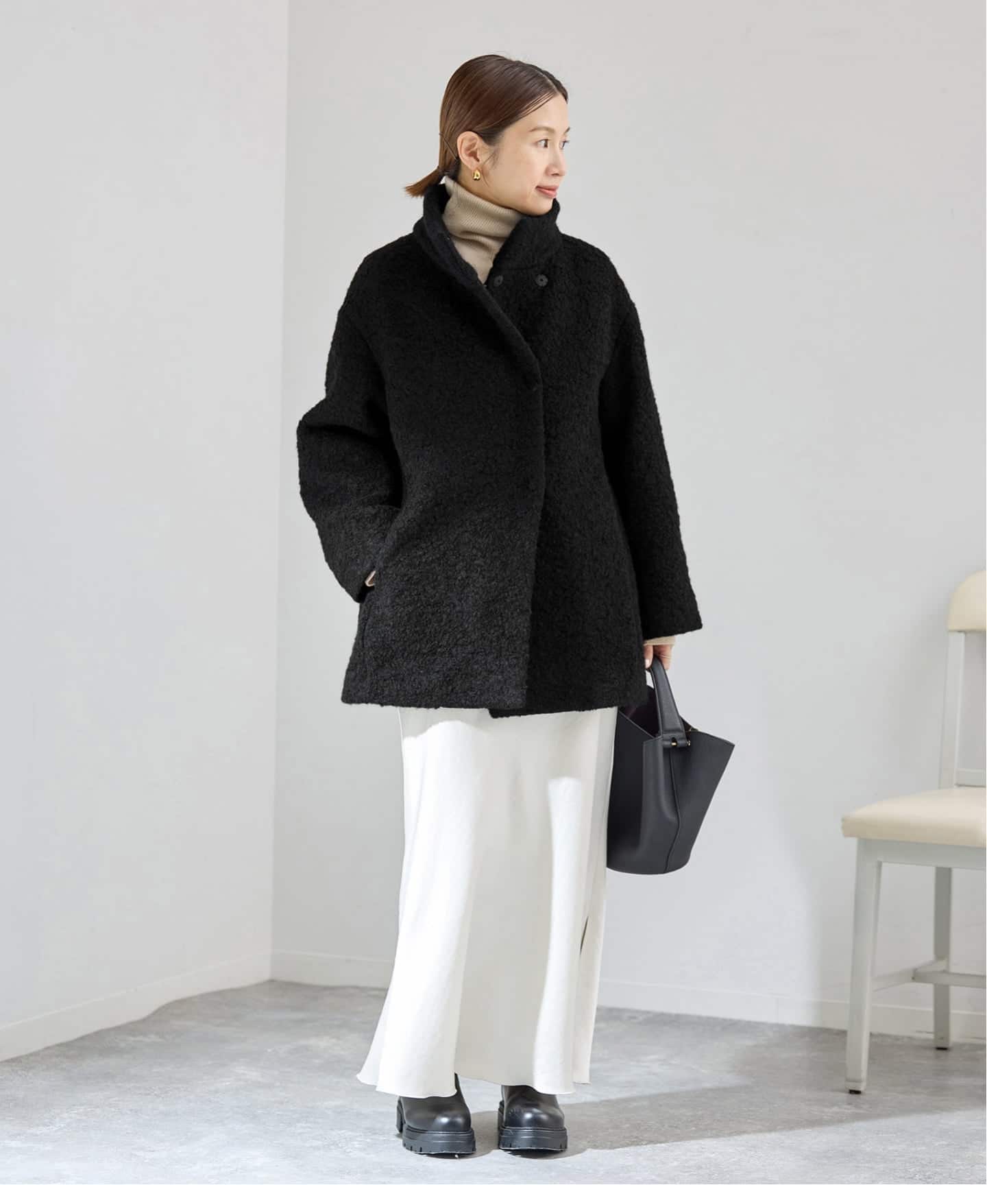 IENA ループインレイ ショートコート IENA（イエナ）の「ループインレイ ショートコート（その他アウター