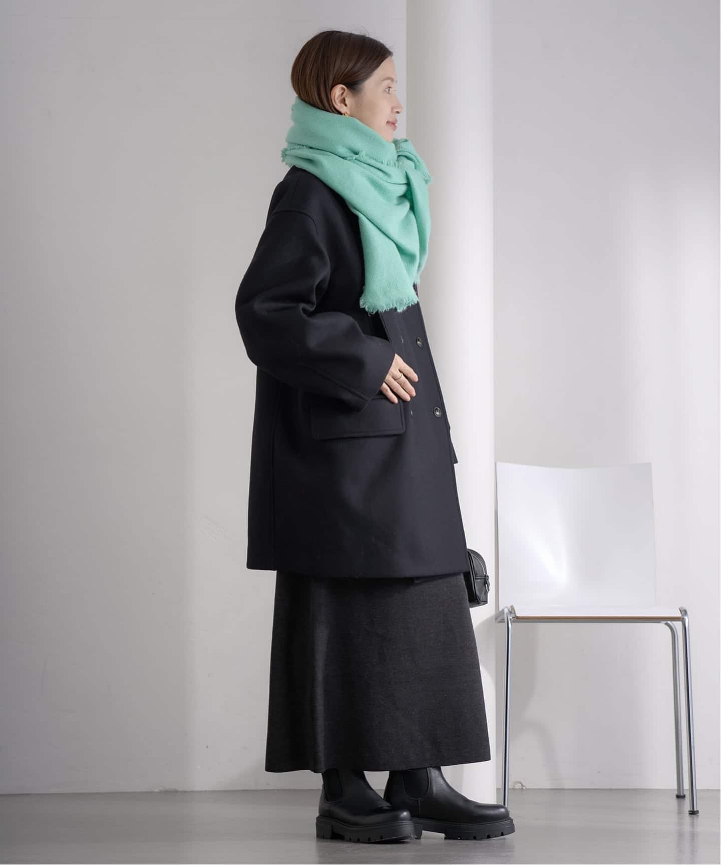 IENA イエナ　ウールピーコート　ネイビー　38 イエナ IENA 2way ウールコート ネイビー 38 - メルカリ