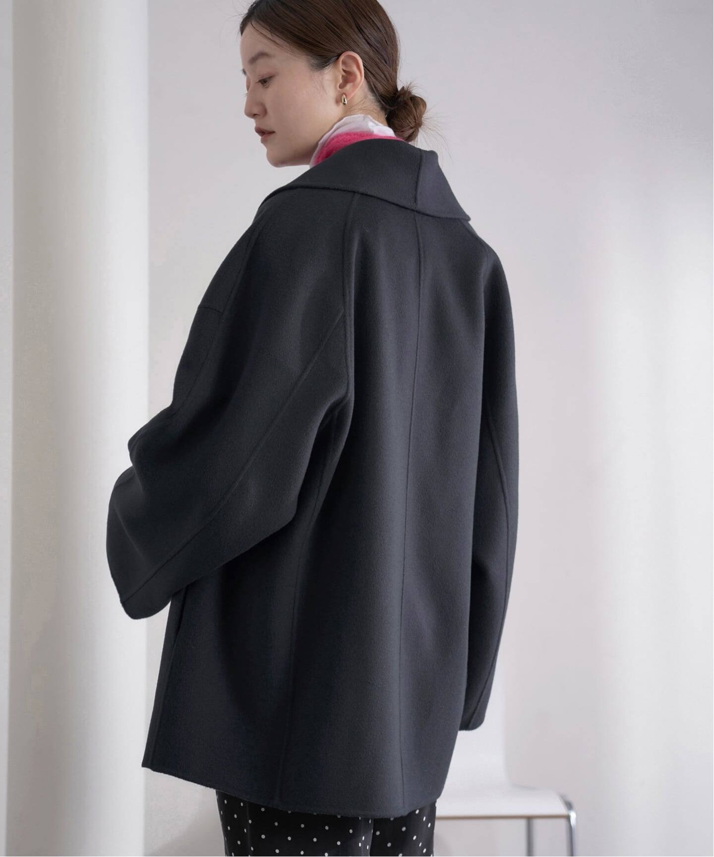 追加》Super160 ショールカラーハーフコート（その他ブルゾン