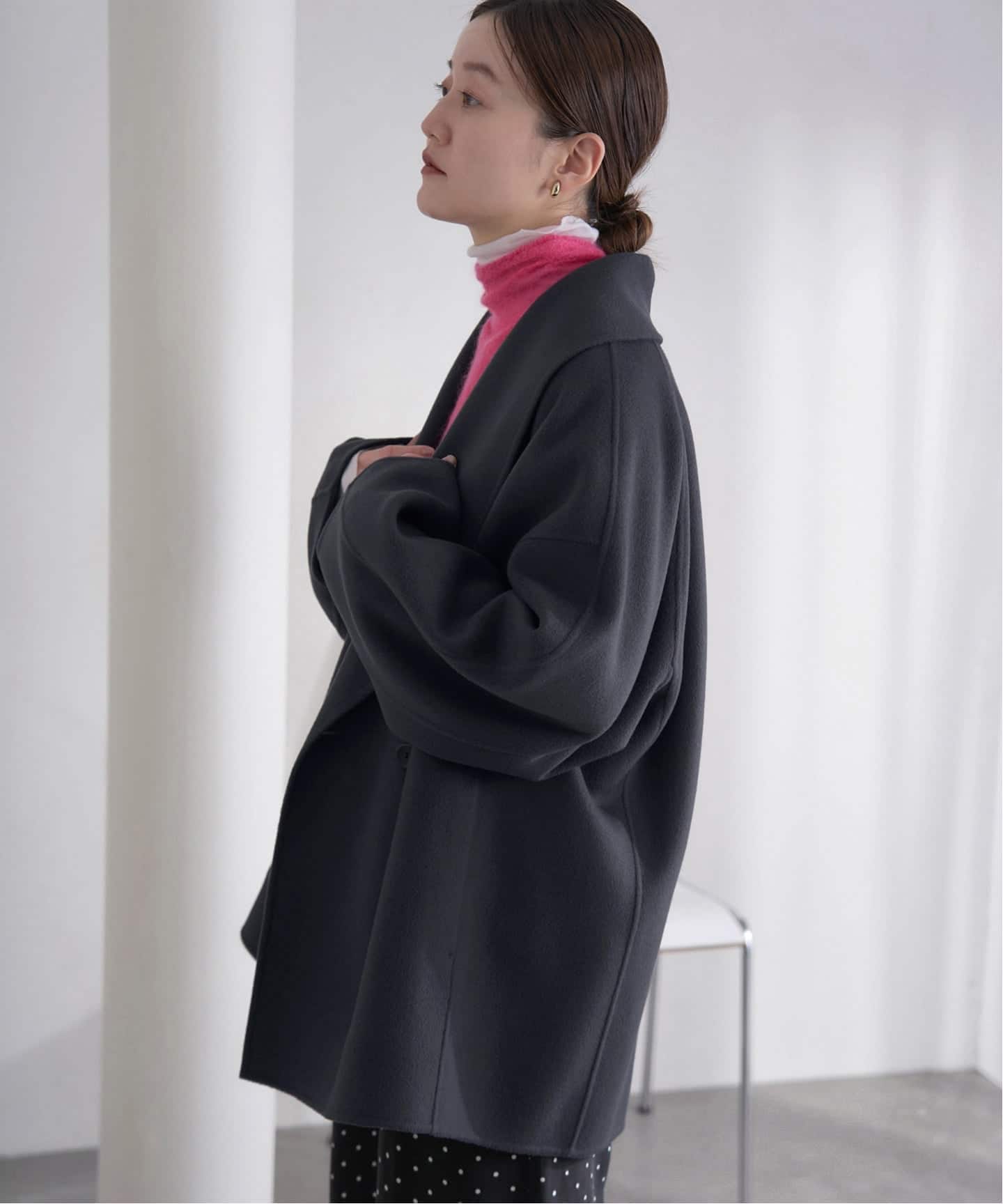 追加2》Super160 ショールカラーハーフコート（その他ブルゾン