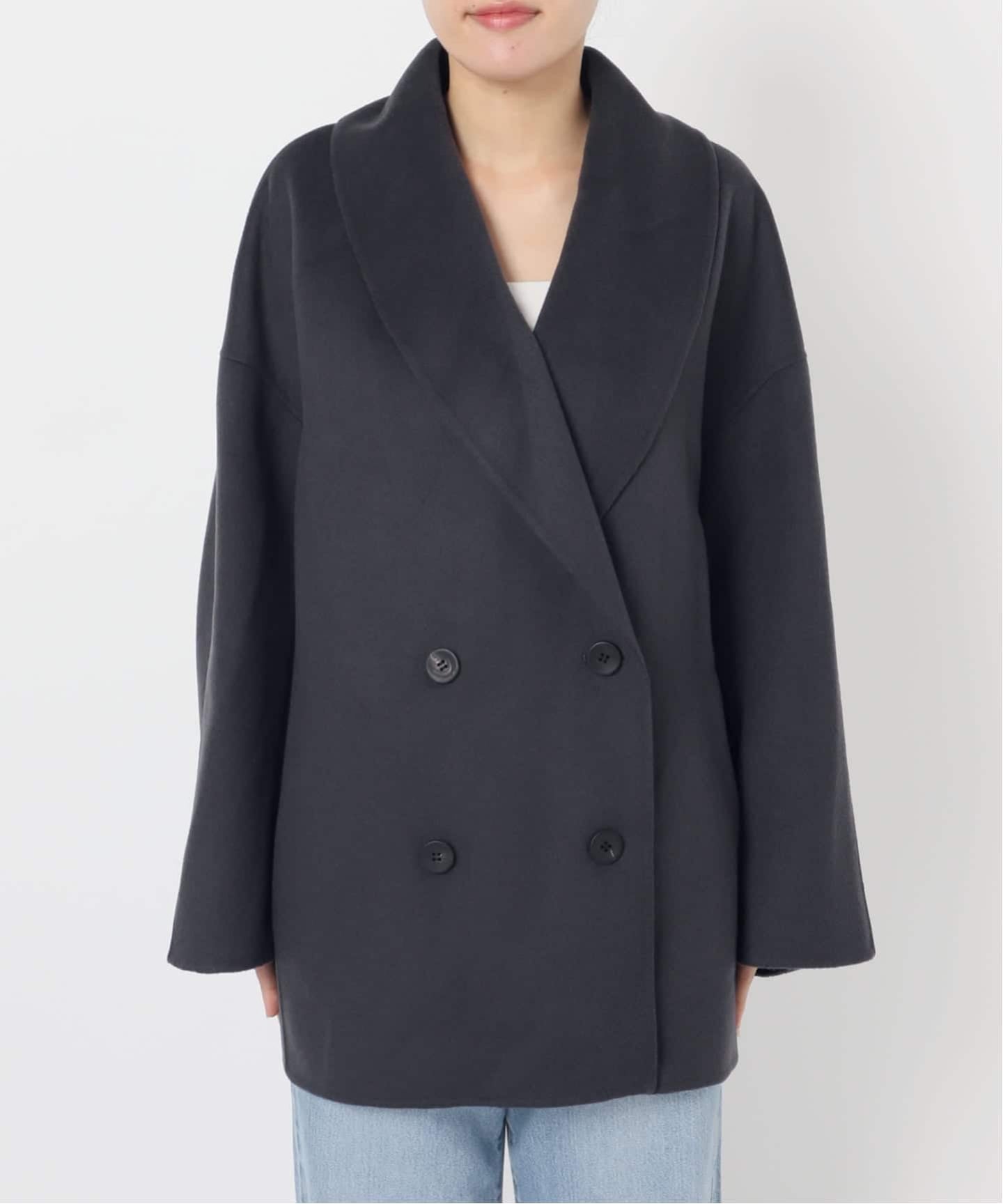 追加2予約》Super160 ショールカラーハーフコート（その他ブルゾン