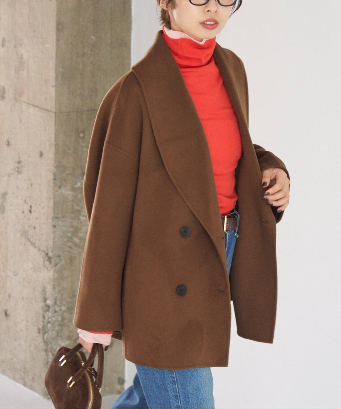 追加3》Super160 ショールカラーハーフコート（その他ブルゾン