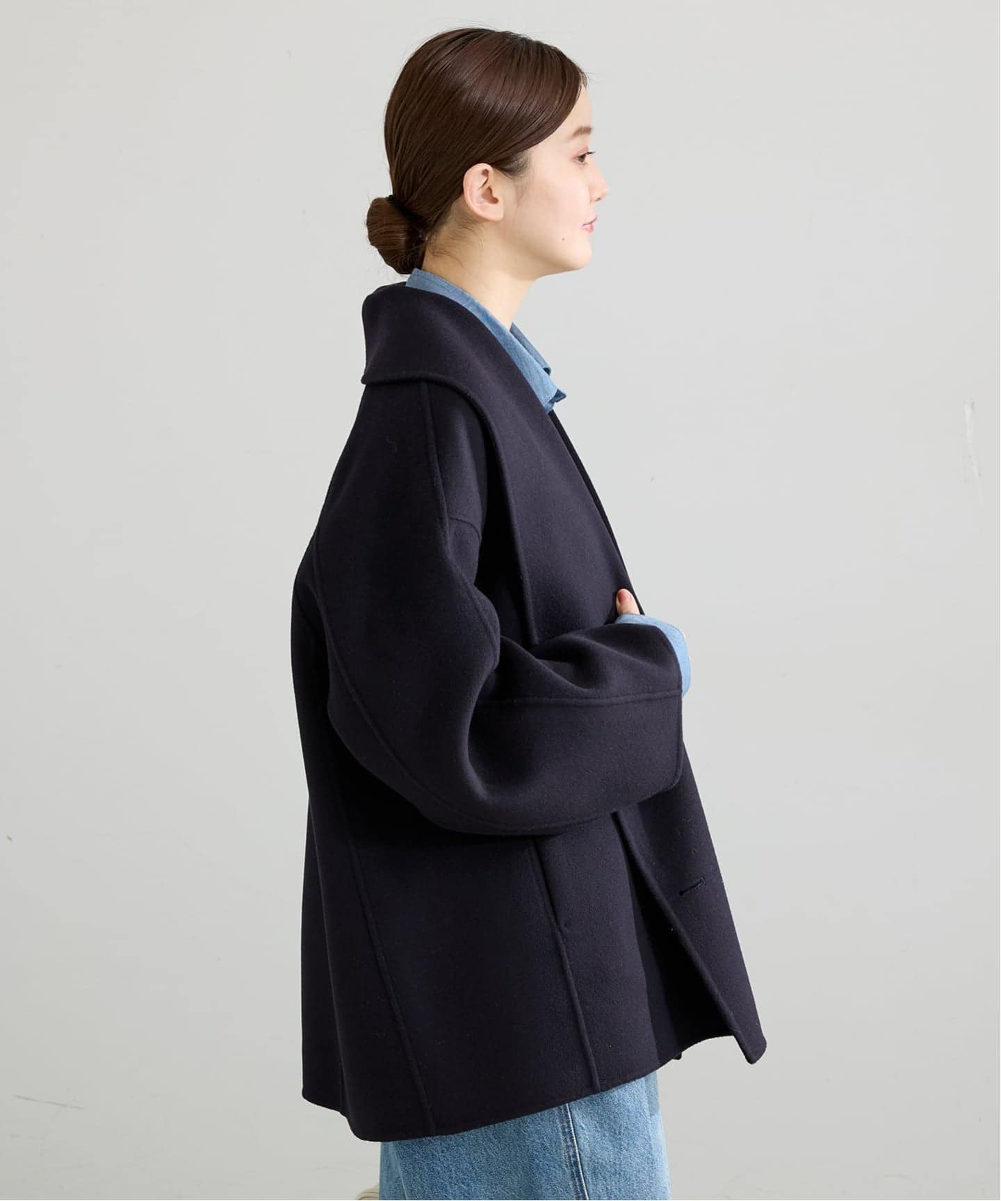 追加3》Super160 ショールカラーハーフコート（その他ブルゾン