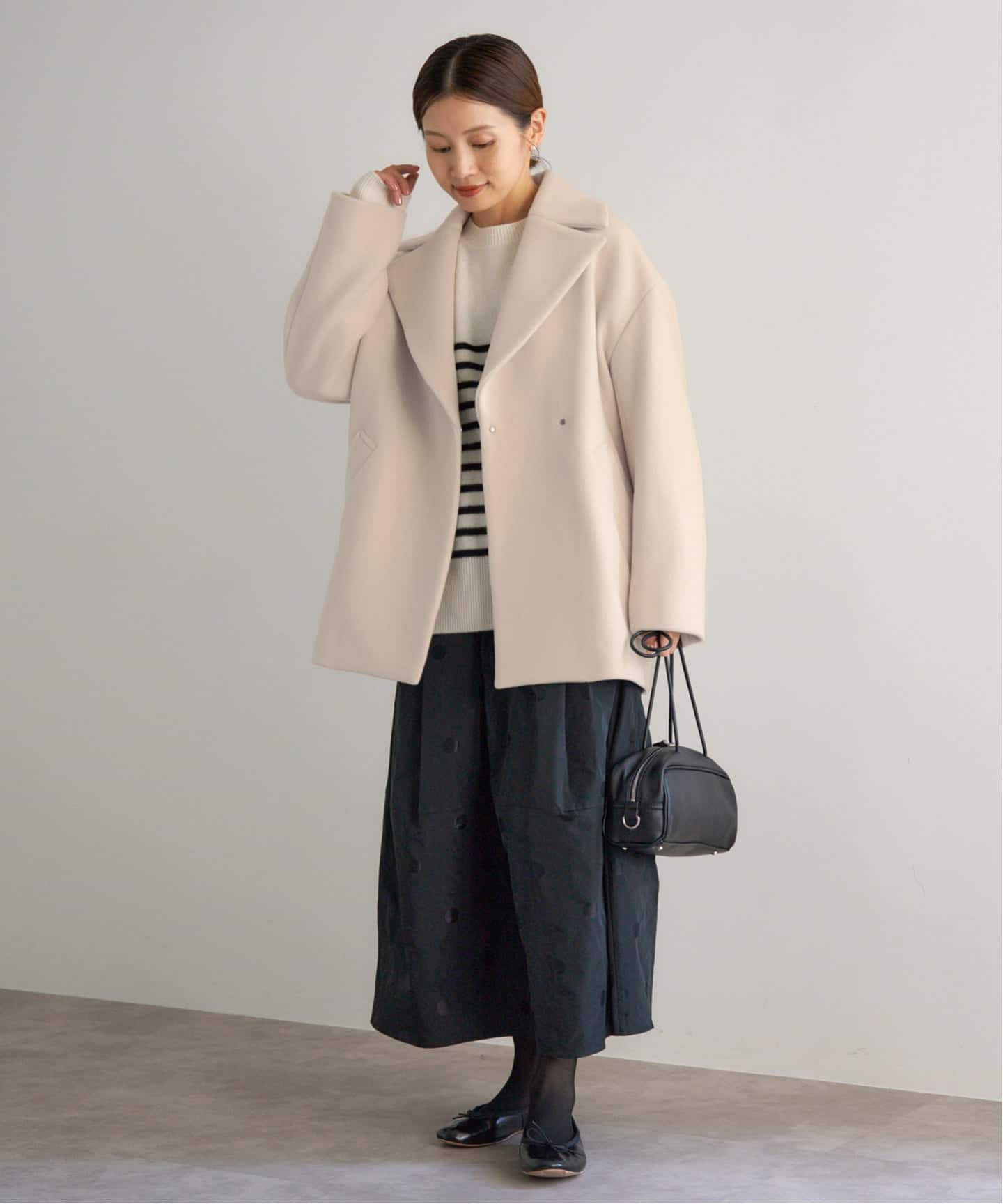 【お値下げ】IENA MANTECO コクーンショートコート38 Mサイズ 完全受注生産】SO MANTECOコクーンショートコート（その他