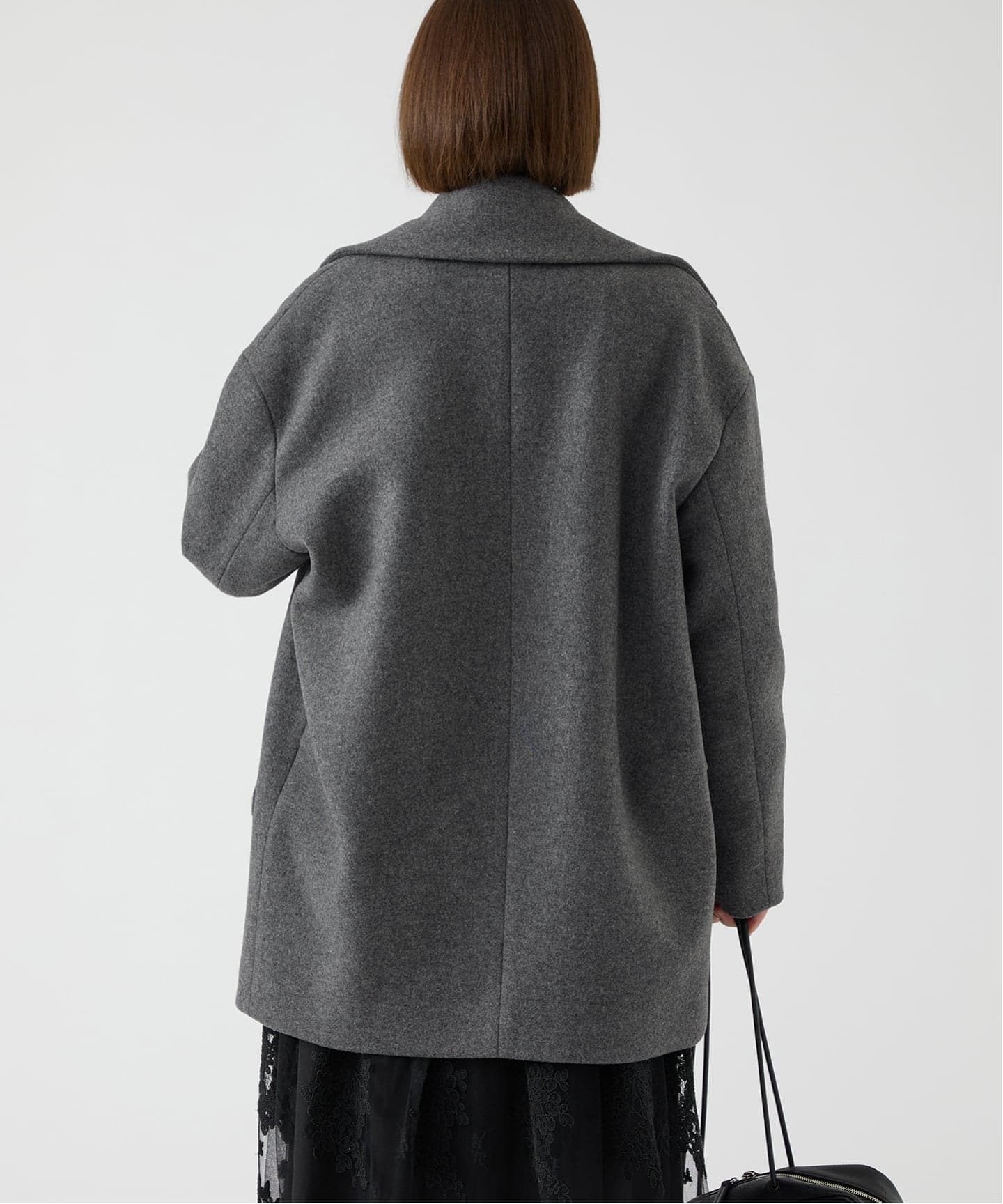 美品⭐︎IENA イエナ MANTECO ショートコート ウール グレージュ IENA（イエナ）の「MANTECO ショートコート◇（ノーカラーコート