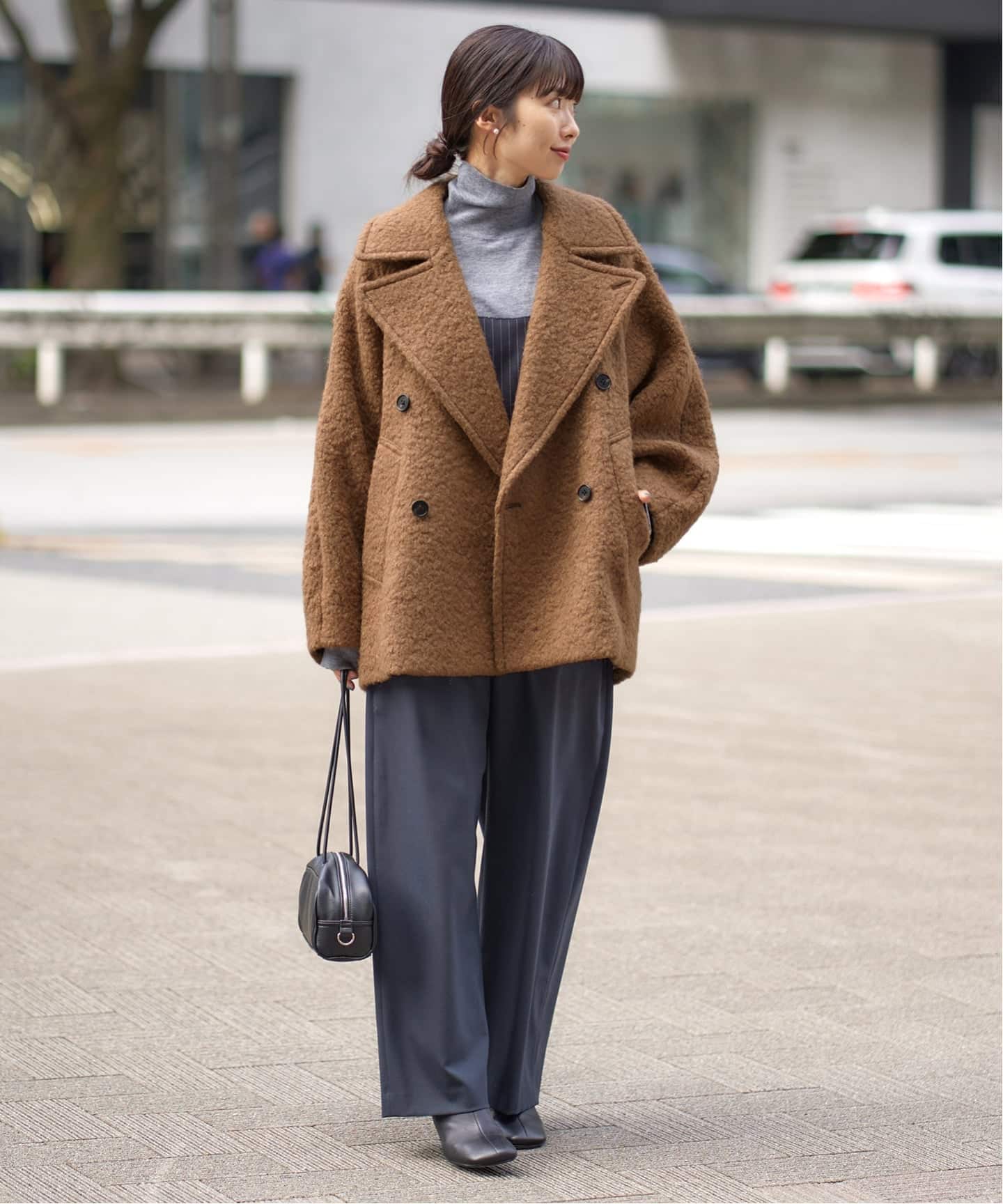 IÉNA ループインレイ　ショートコート　キャメル 期間限定お値下げIENA ループインレイショートコート36