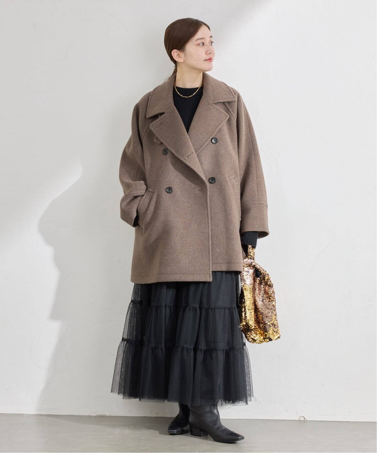 ひーこ IÉNA sese ダブルブレスト ピーコート チェック 裏地 ひーこ様 専用 IÉNA sese ダブルブレスト ピーコート チェック 裏地