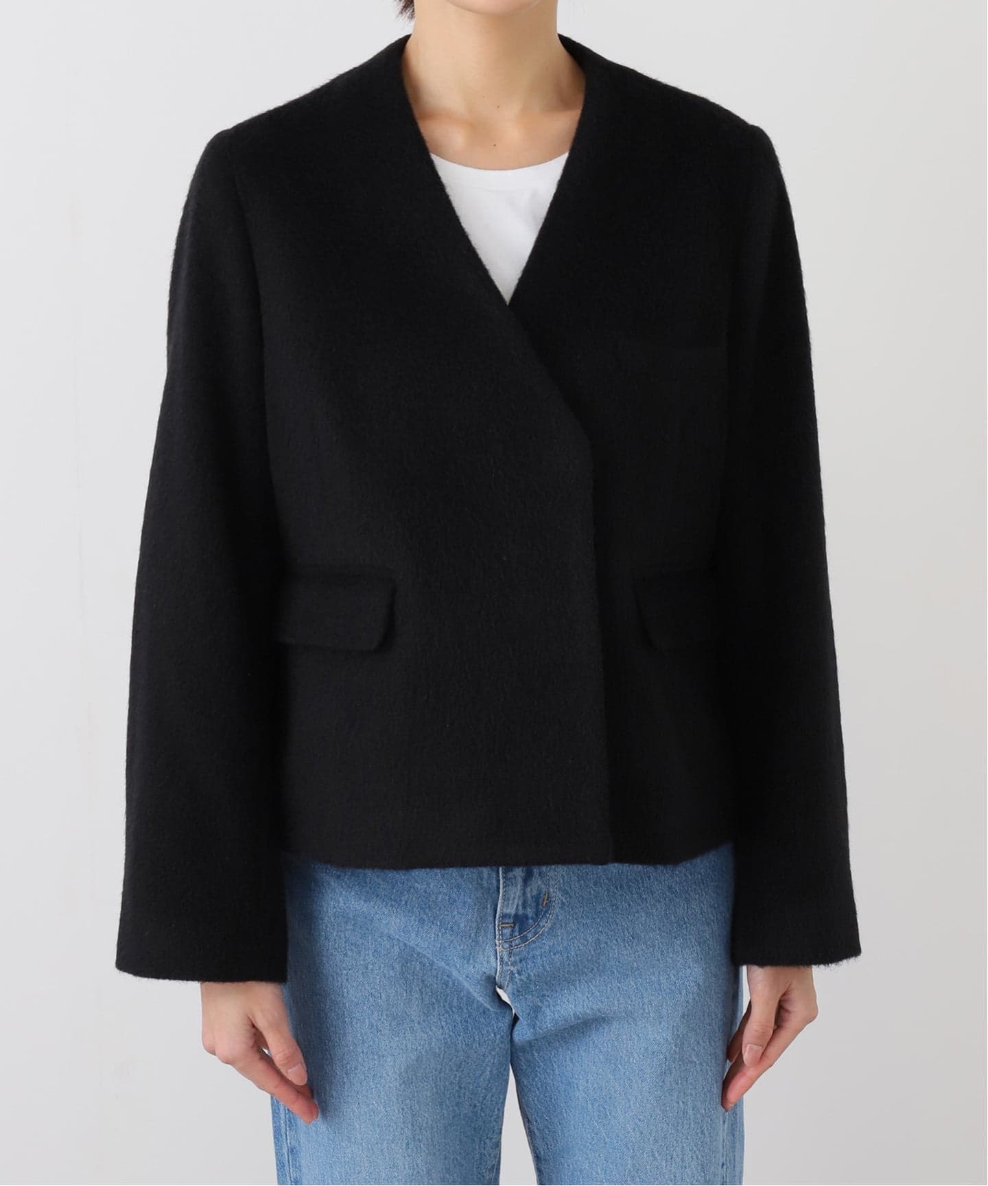 IENA ウールモヘヤシャギーコート IENA コート アウター モヘヤMIXシャギー ショートコート