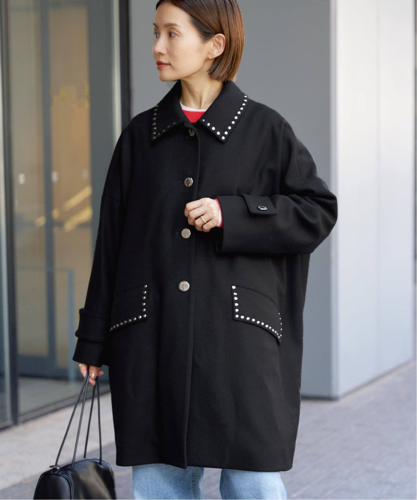 タグ付未使用✨マッキントッシュ HUMBIE MB ブラック MACKINTOSH/マッキントッシュ HUMBIE STUDS MB コート