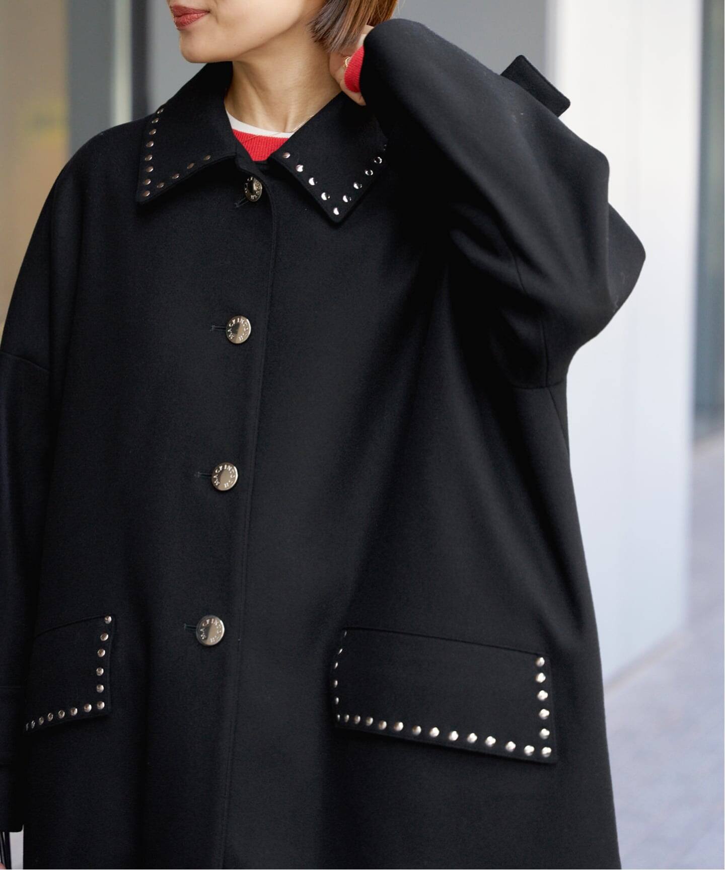 マッキントッシュボアコート#8#ブラック MACKINTOSH/マッキントッシュ HUMBIE STUDS MB コート L252MO1158F2KS