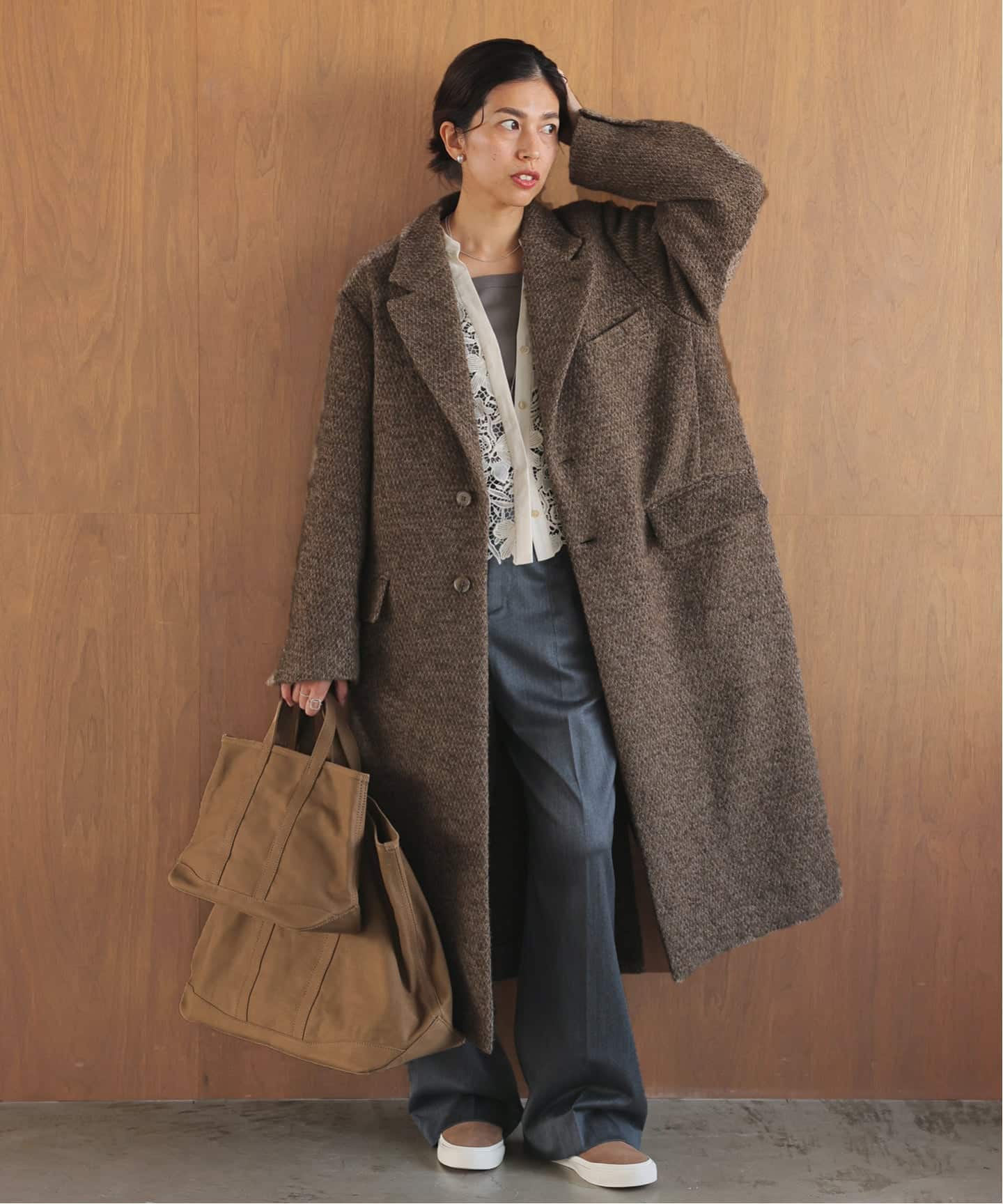 COUTURE D'ADAM/クチュールドアダム アルパカツイードコート（その他