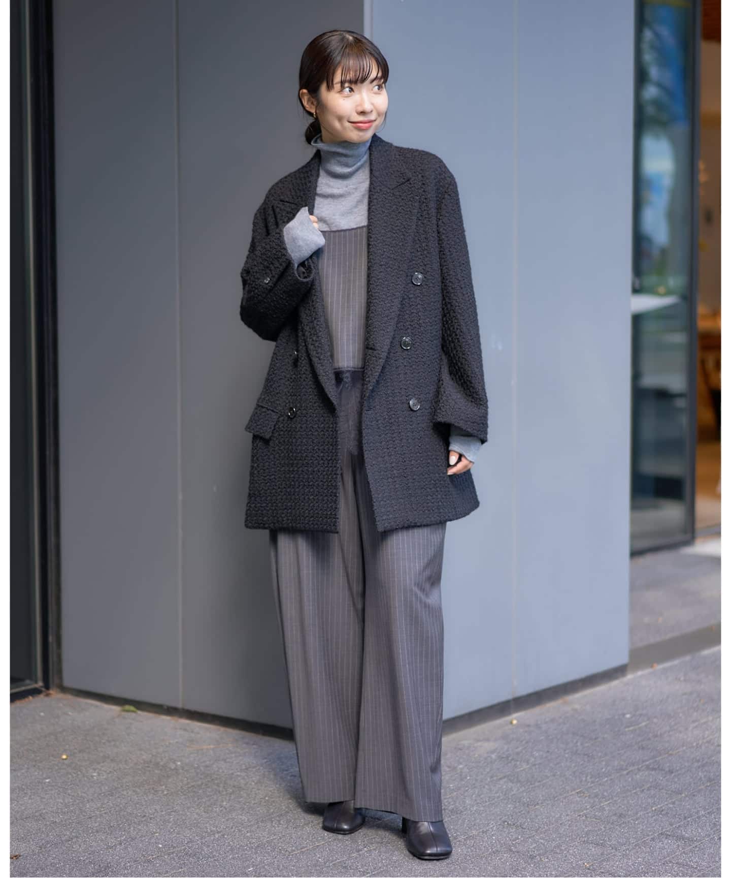 ジャケット・アウター COUTURE D'ADAM Silknep Tweed Cottage CT セール】COUTURE D'ADAM(クチュール ド アダム) BK Tweed