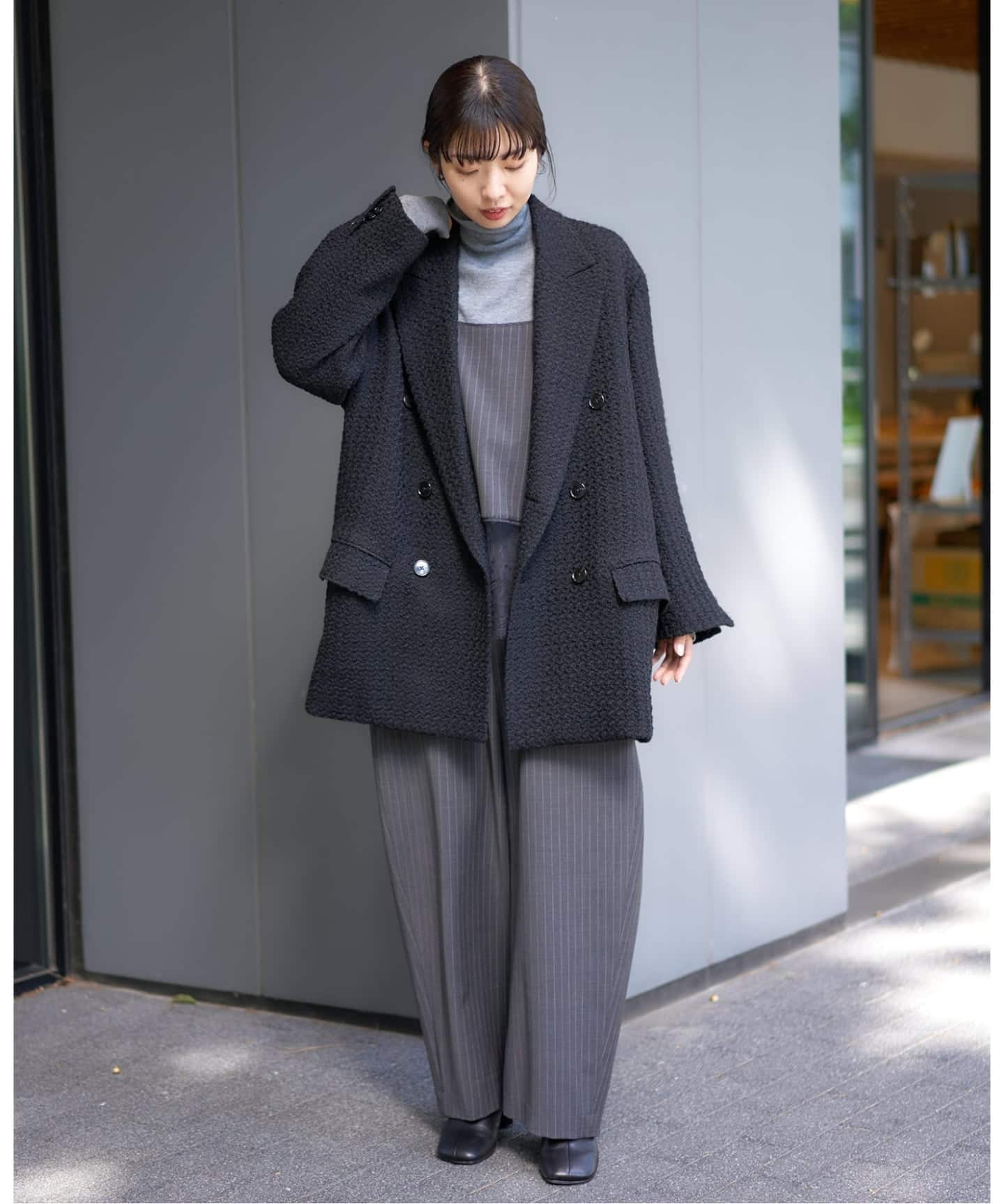 ジャケット・アウター COUTURE D'ADAM Silknep Tweed Cottage CT セール】COUTURE D'ADAM(クチュール ド アダム) BK Tweed