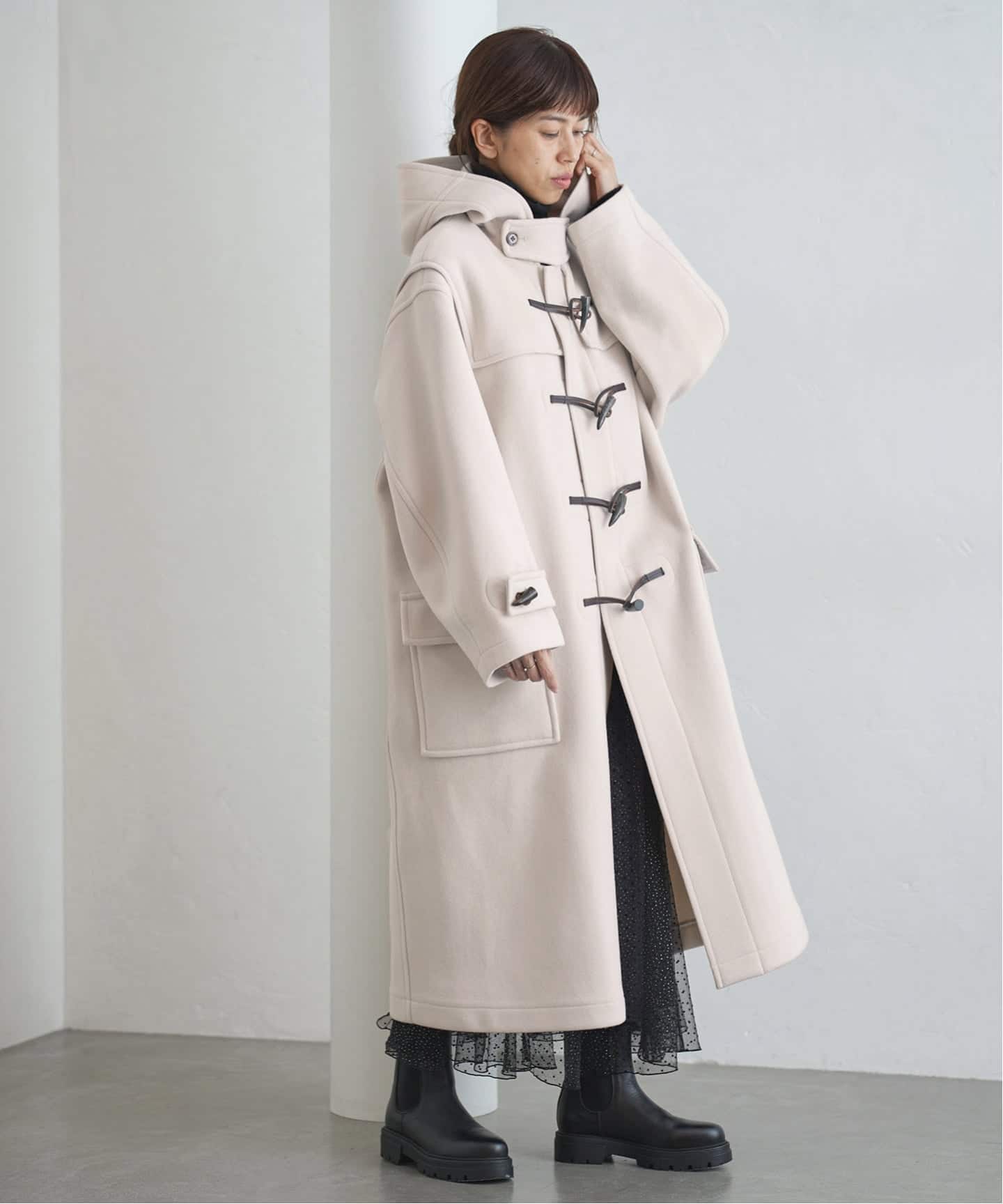 MONTGOMERY/モンゴメリー 別注 140sパイル ロングダッフルコート