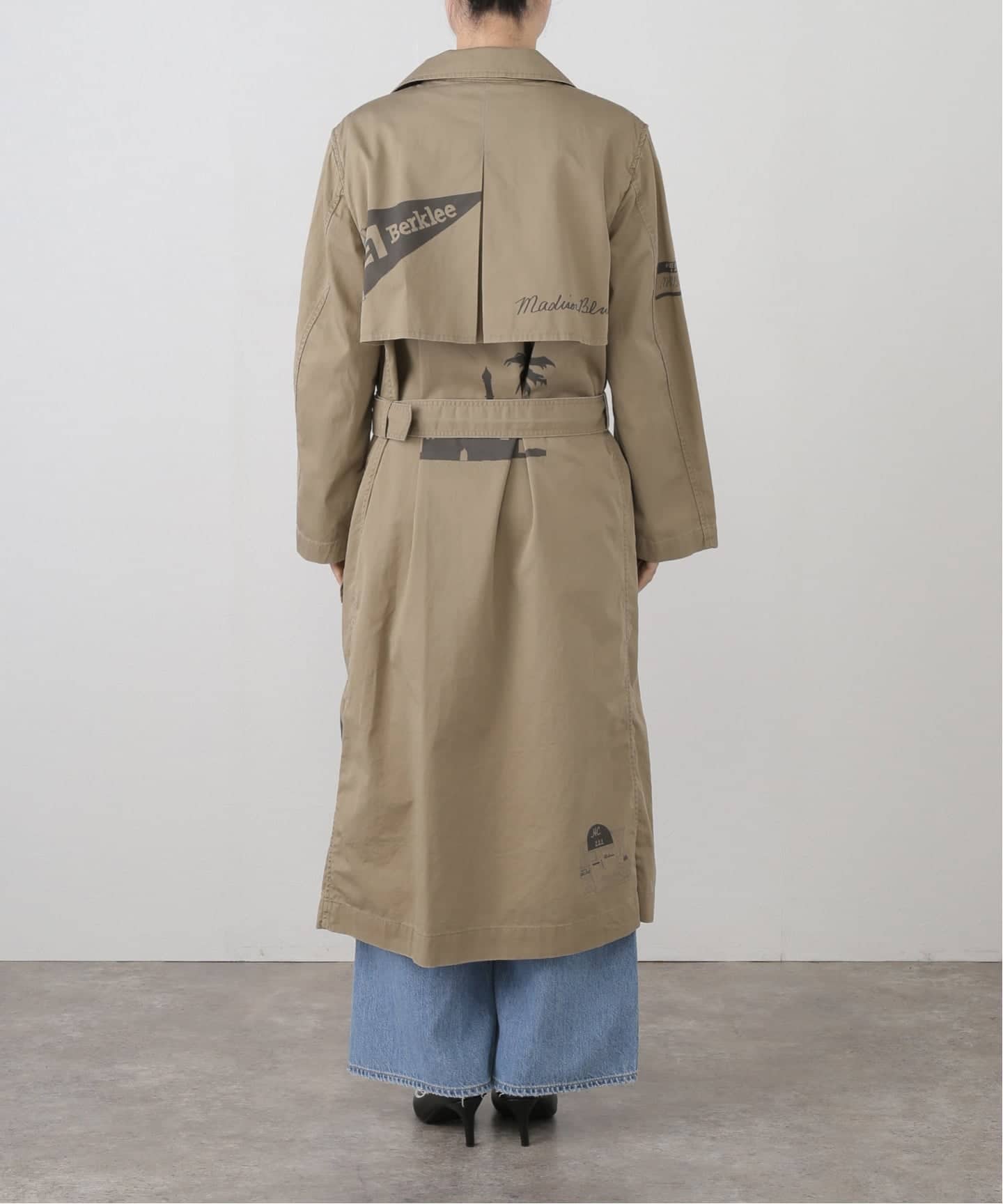 イエナ 20AW ダブルモッサコート 38 ロングート ブルー イエナ 20AW ダブルモッサコート 38 ロングート ブルー イエナ