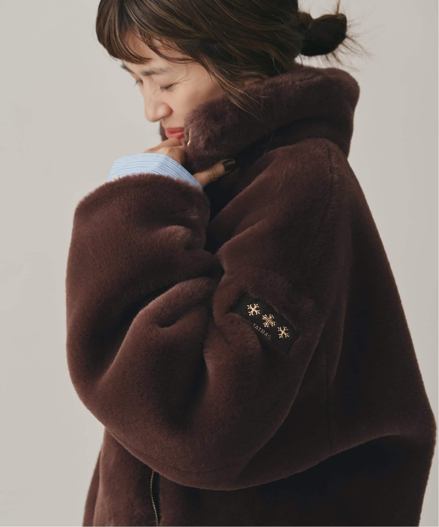 TATRAS タトラス BARBRA バルブラ(ファージャケット モカ 02 TATRAS タトラス BARBRA バルブラ(ファージャケット モカ 02