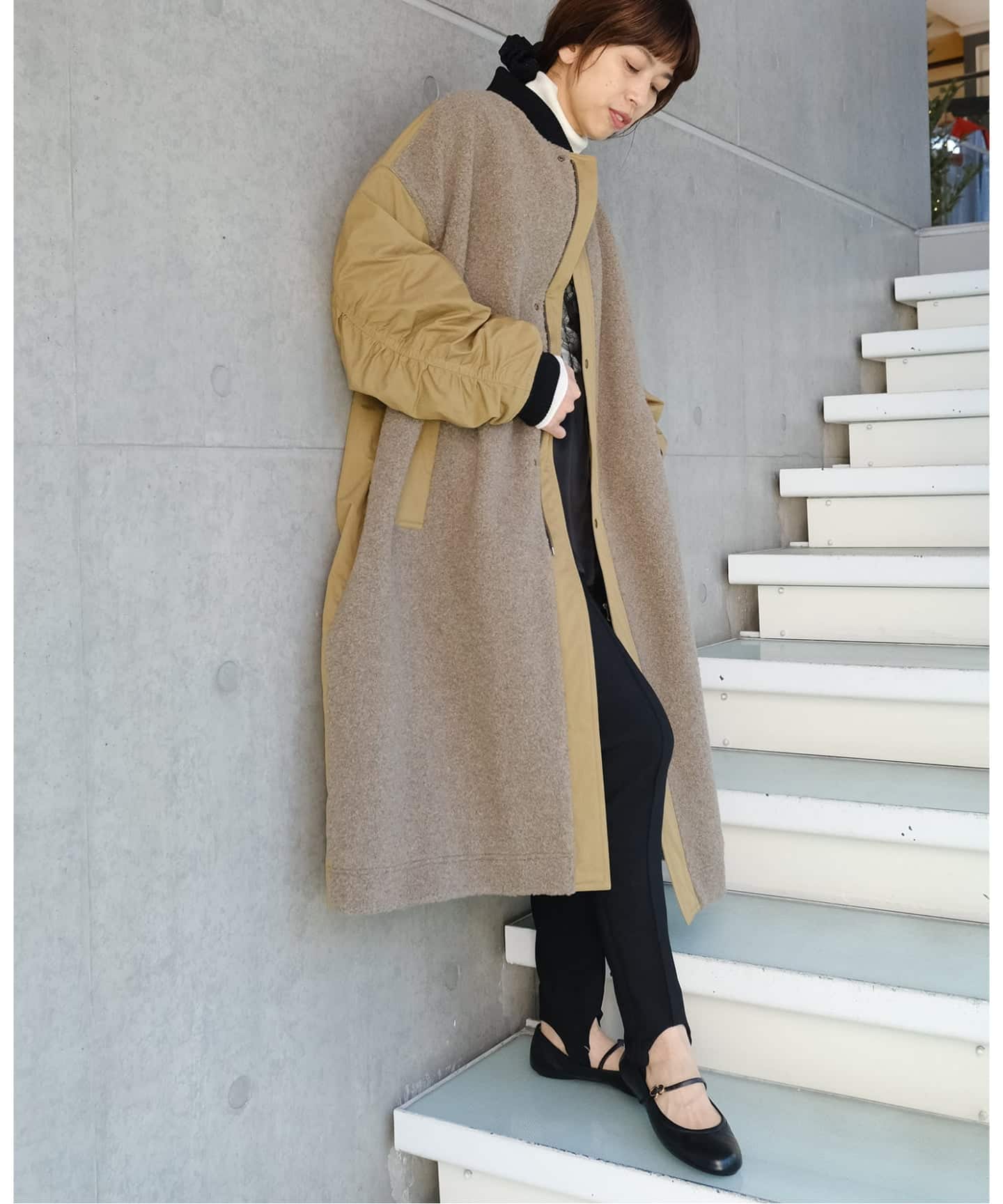 ★週末値下★IENA★ロングコート★38サイズ★美品★レアな黄色★ Gready Brilliant【竹下 玲奈select item】 ダブルフェイスロング