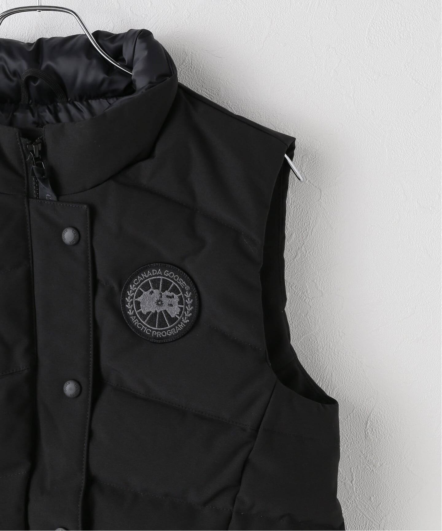   ブラック ダウンベスト ダウンベスト XS 黒 極美品 カナダグース グランドビュー クロップド