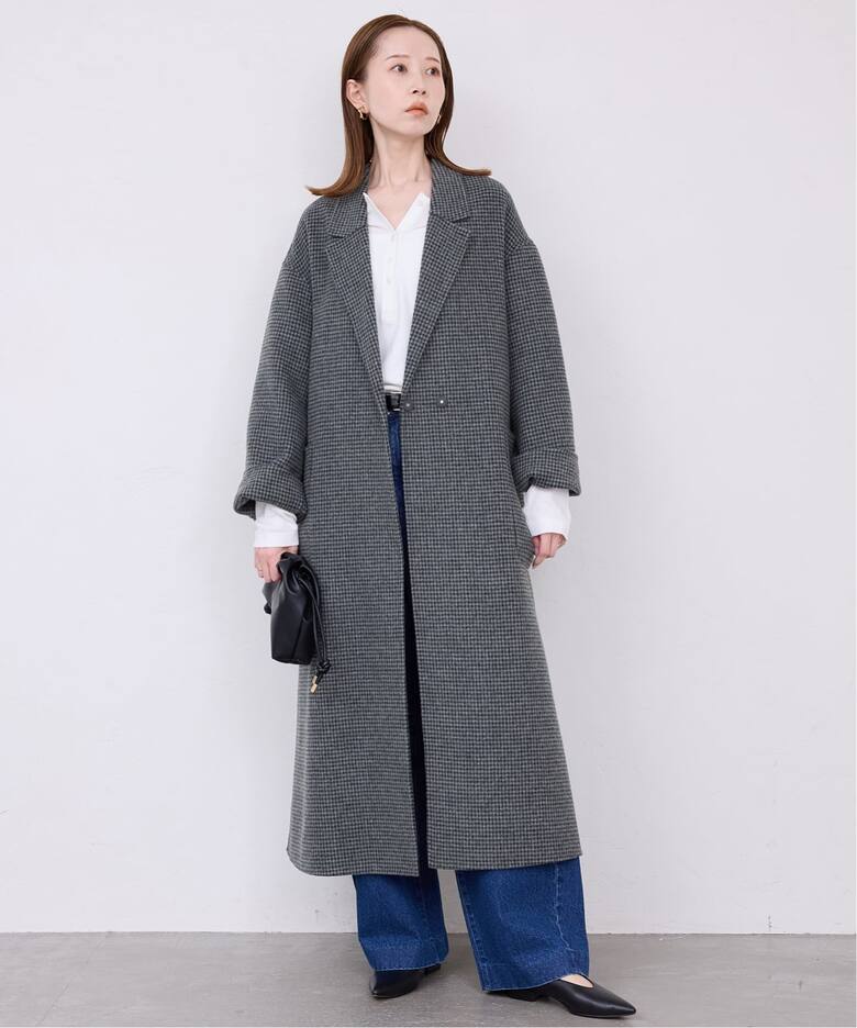 souple wool ダブルフェイスロングコート（チェスターコート）｜SLOBE 