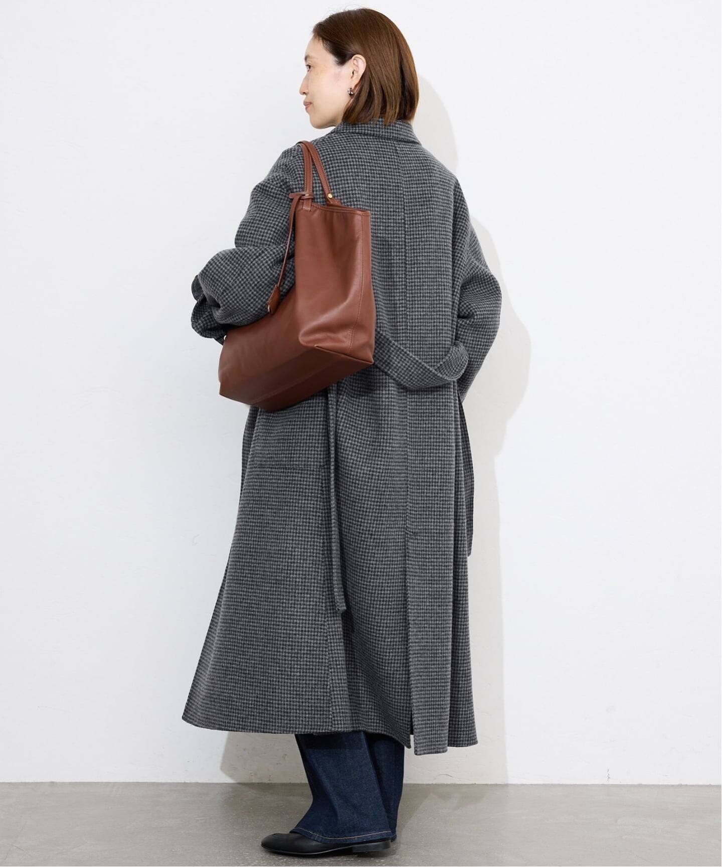 予約》souple wool ダブルフェイスロングコート（チェスター