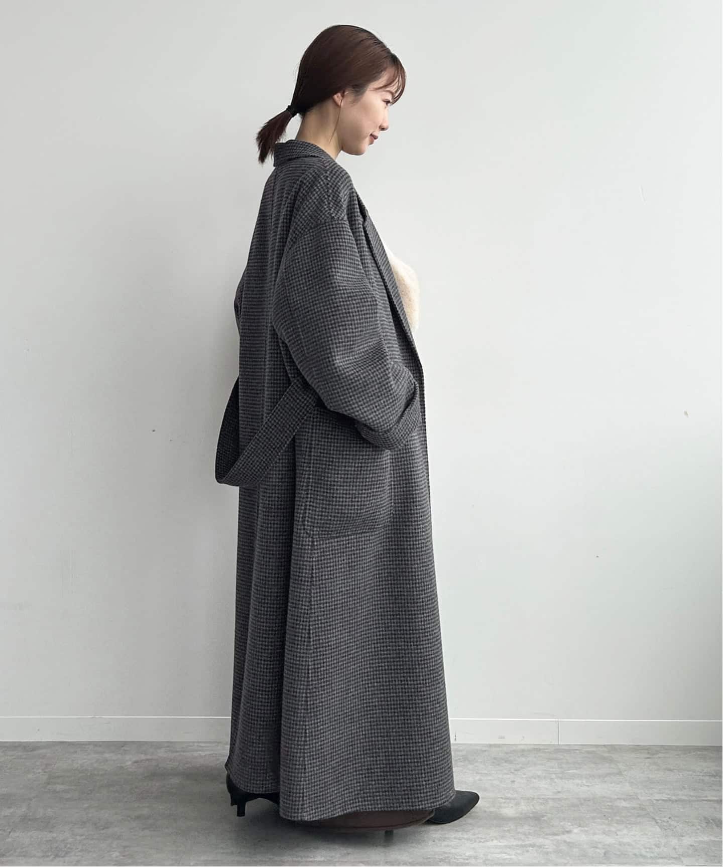 souple wool ダブルフェイスロングコート（チェスターコート）｜SLOBE