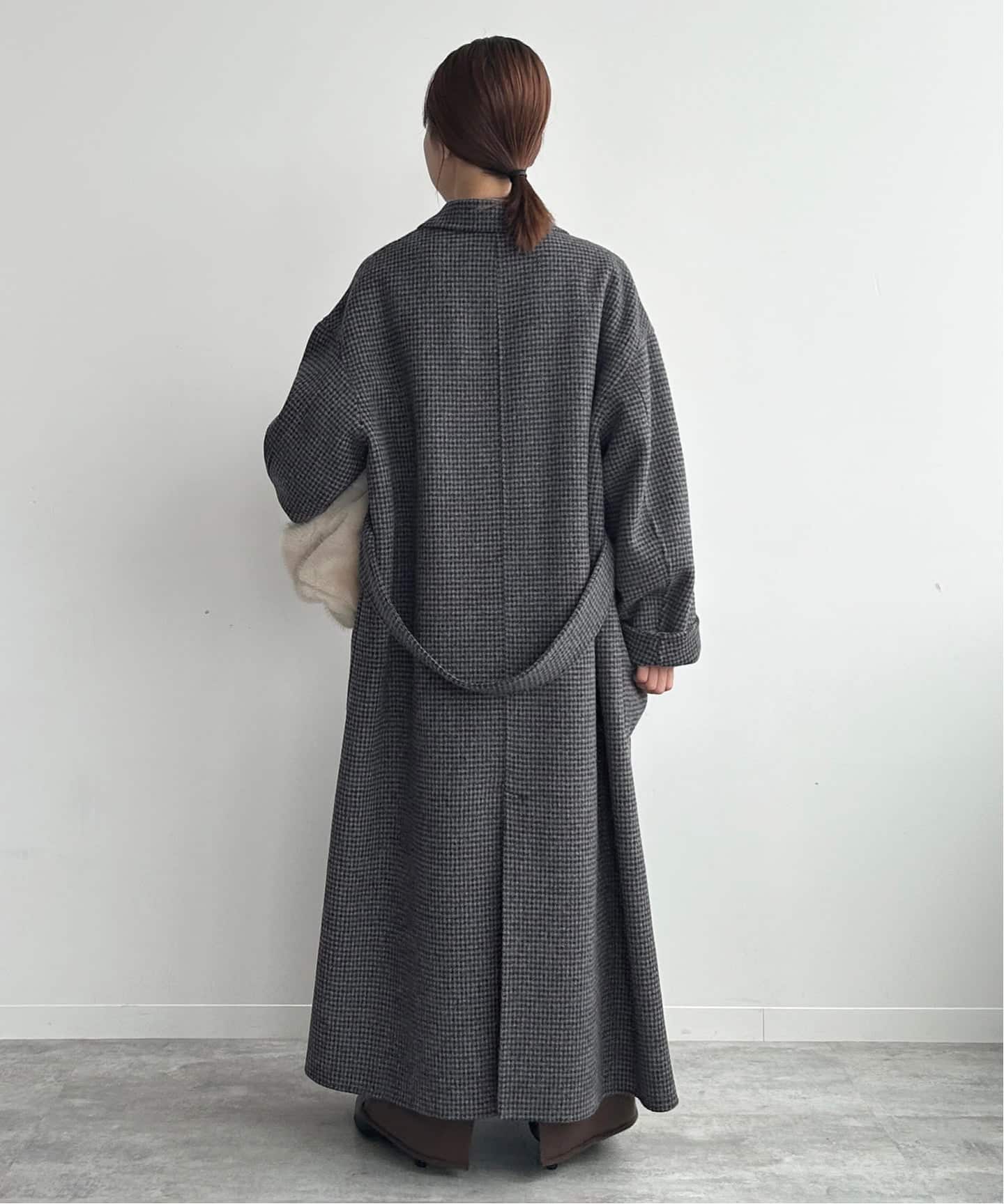 souple wool ダブルフェイスロングコート（チェスターコート）｜SLOBE