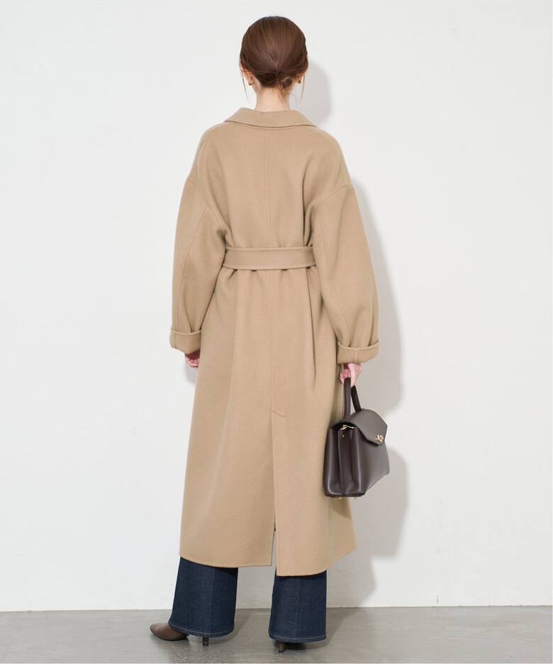 souple wool ダブルフェイスロングコート（チェスターコート）｜SLOBE 