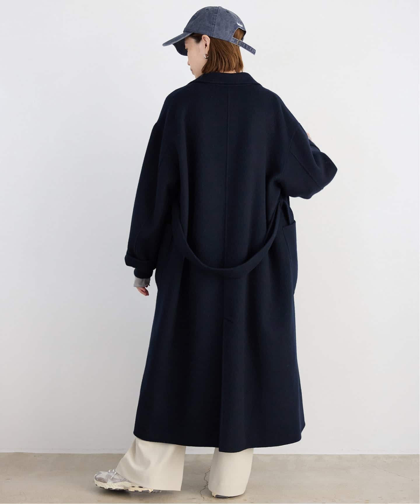 ((超美品))SLOBE IÉNA ライトベージュ！ウールのチェスターコート 予約》souple wool ダブルフェイスロングコート（チェスター